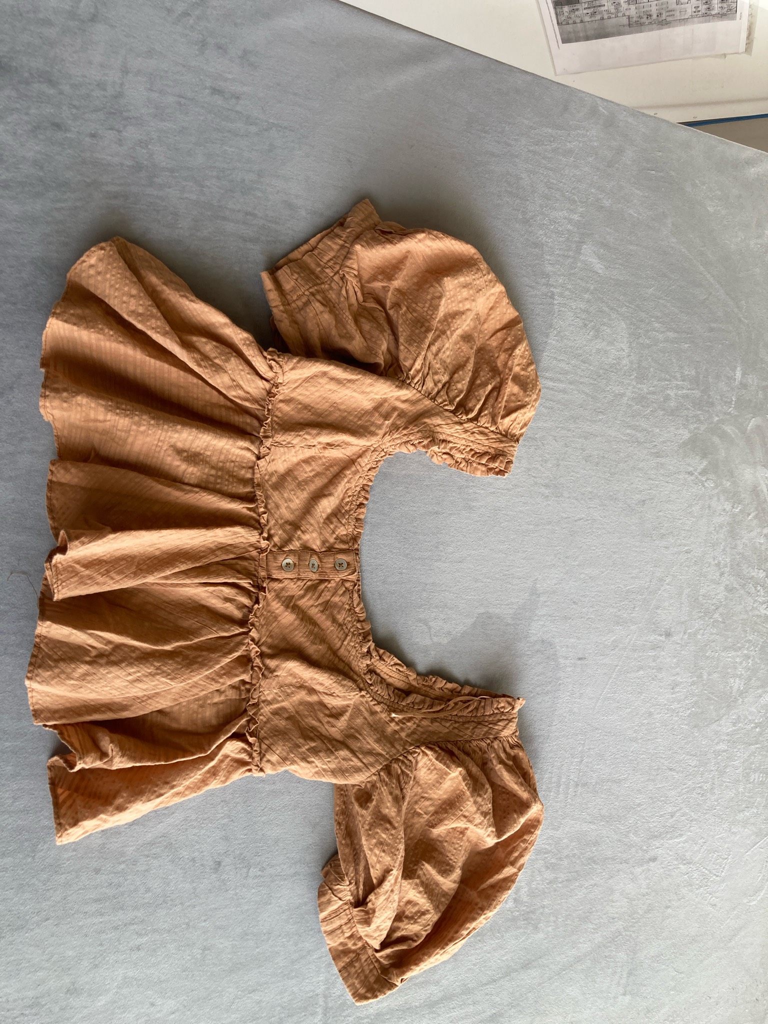 Free People Rust Gauze Blouse Size XS