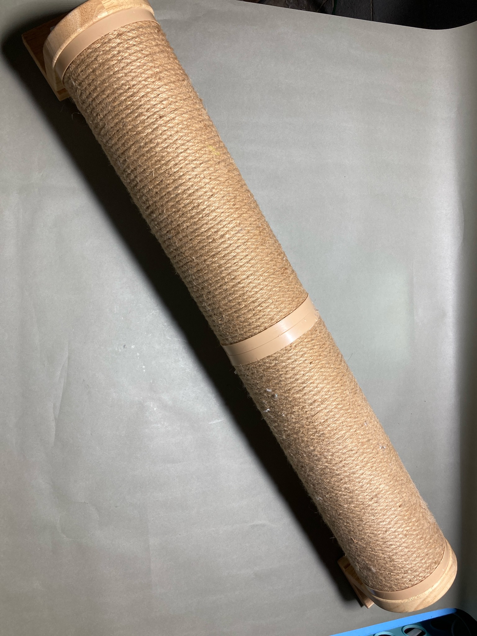 Tan Rope-Wrapped Cat Scratching Post