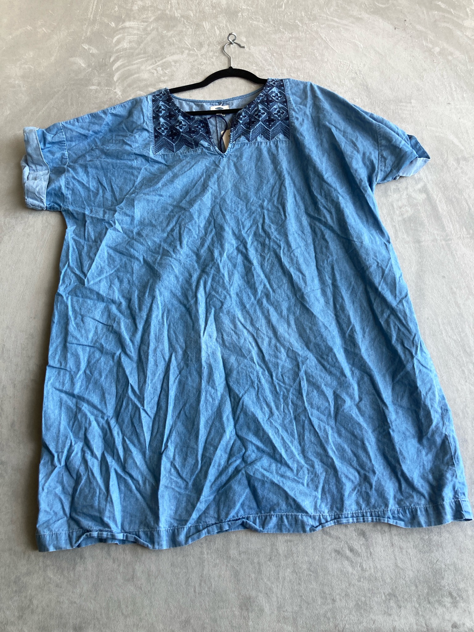 Old Navy Light Blue Chambray Tunic Top Size XXL