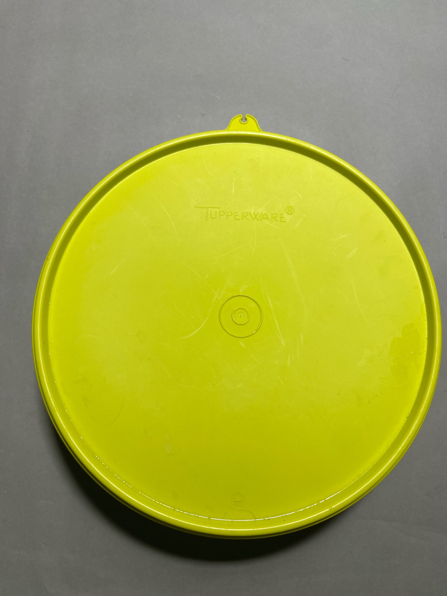 Tupperware Chartreuse Plastic Snap-On Bowl