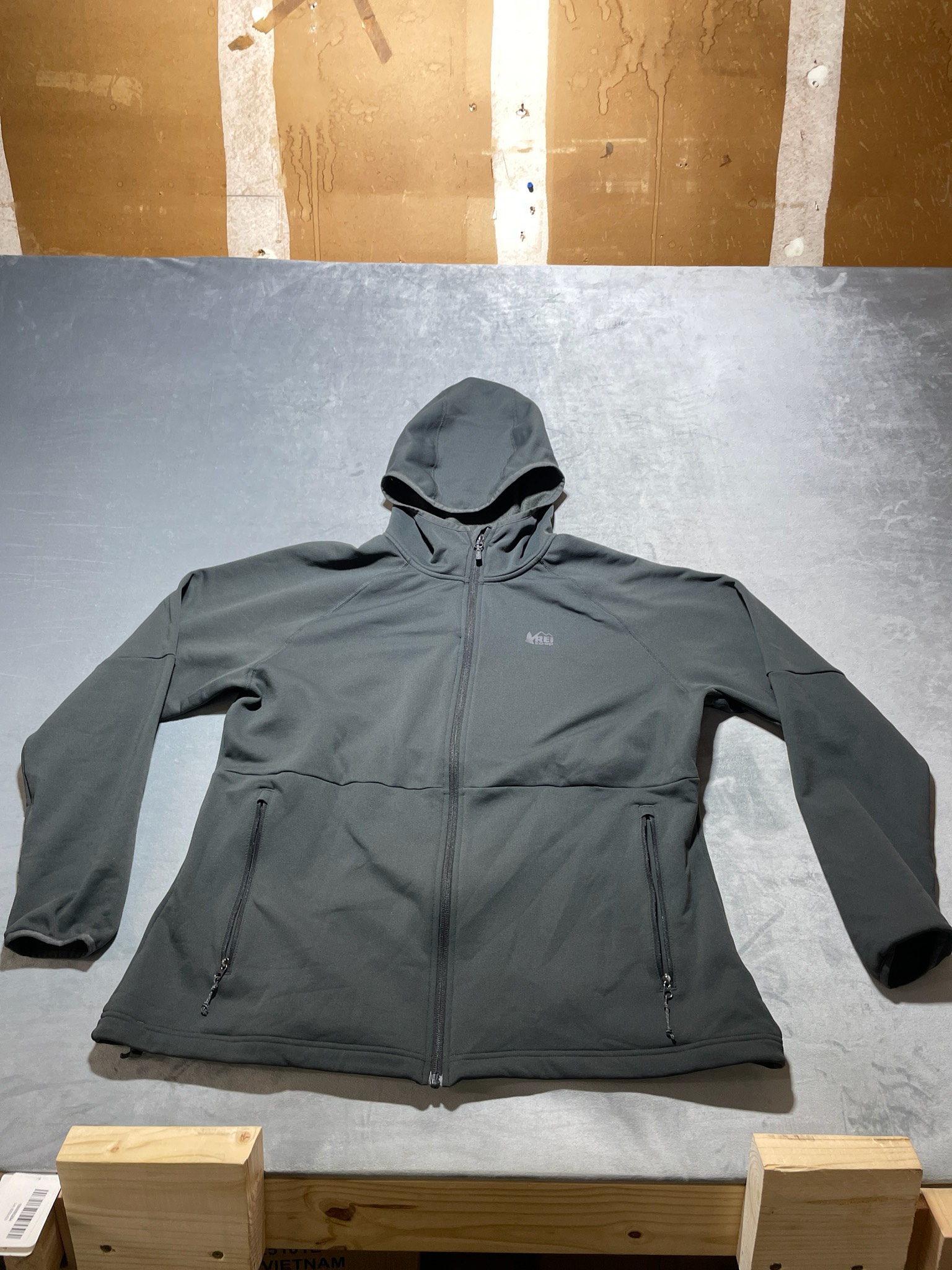 REI Co-op gray zip up jacket size 1XL