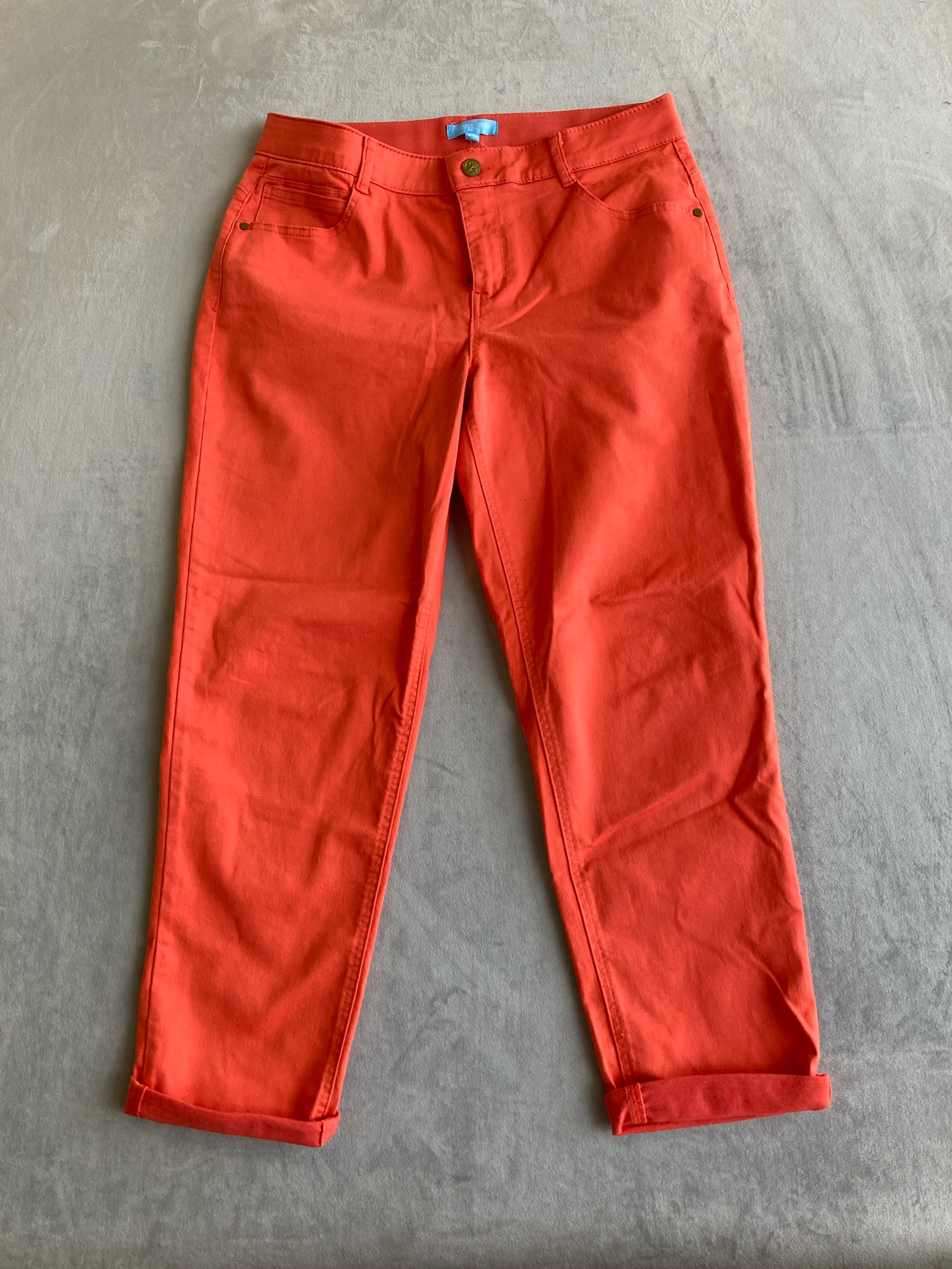 Draper James Coral Twill Pants Size Size 14