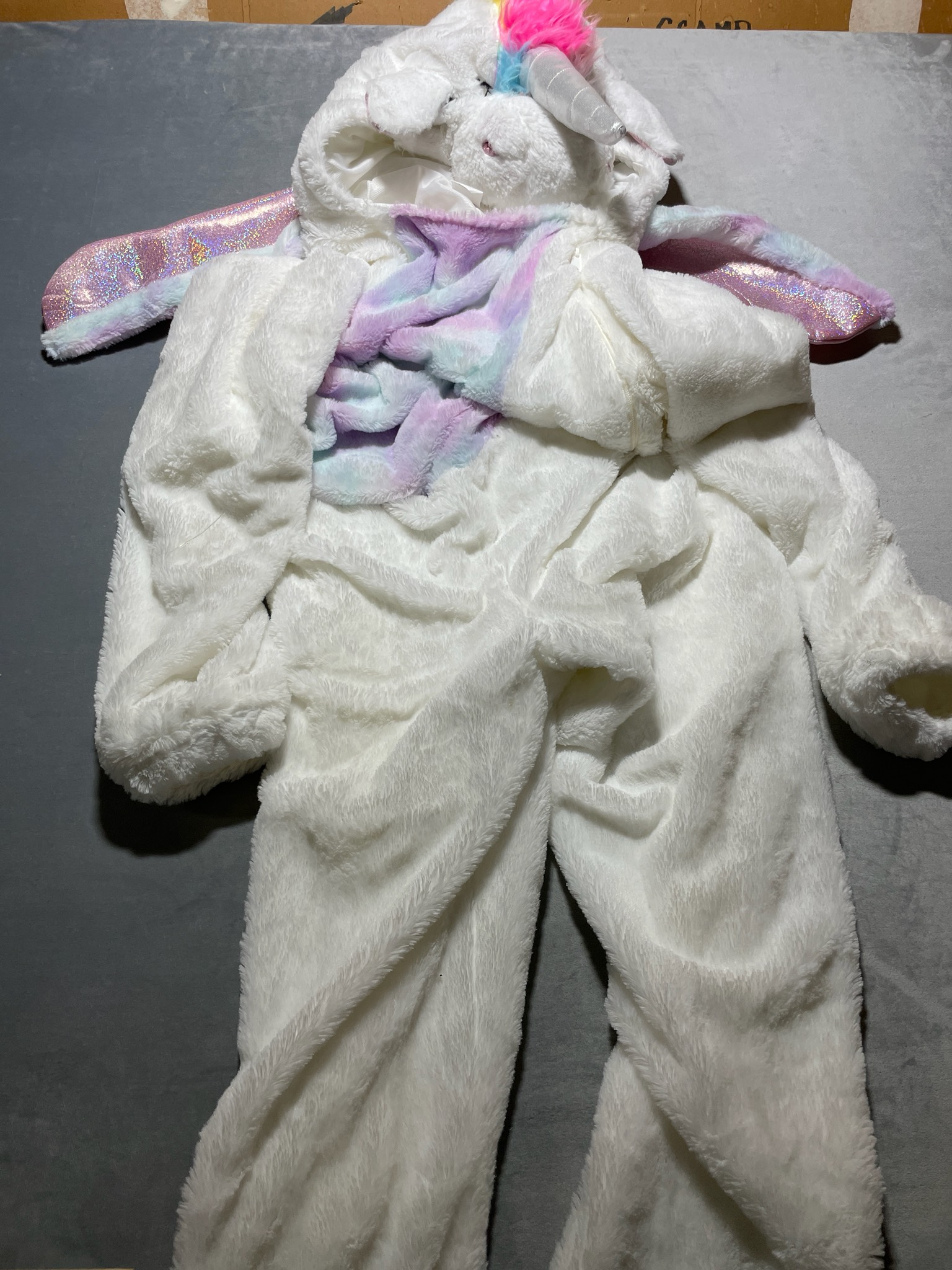 White Plush Hooded Onesie