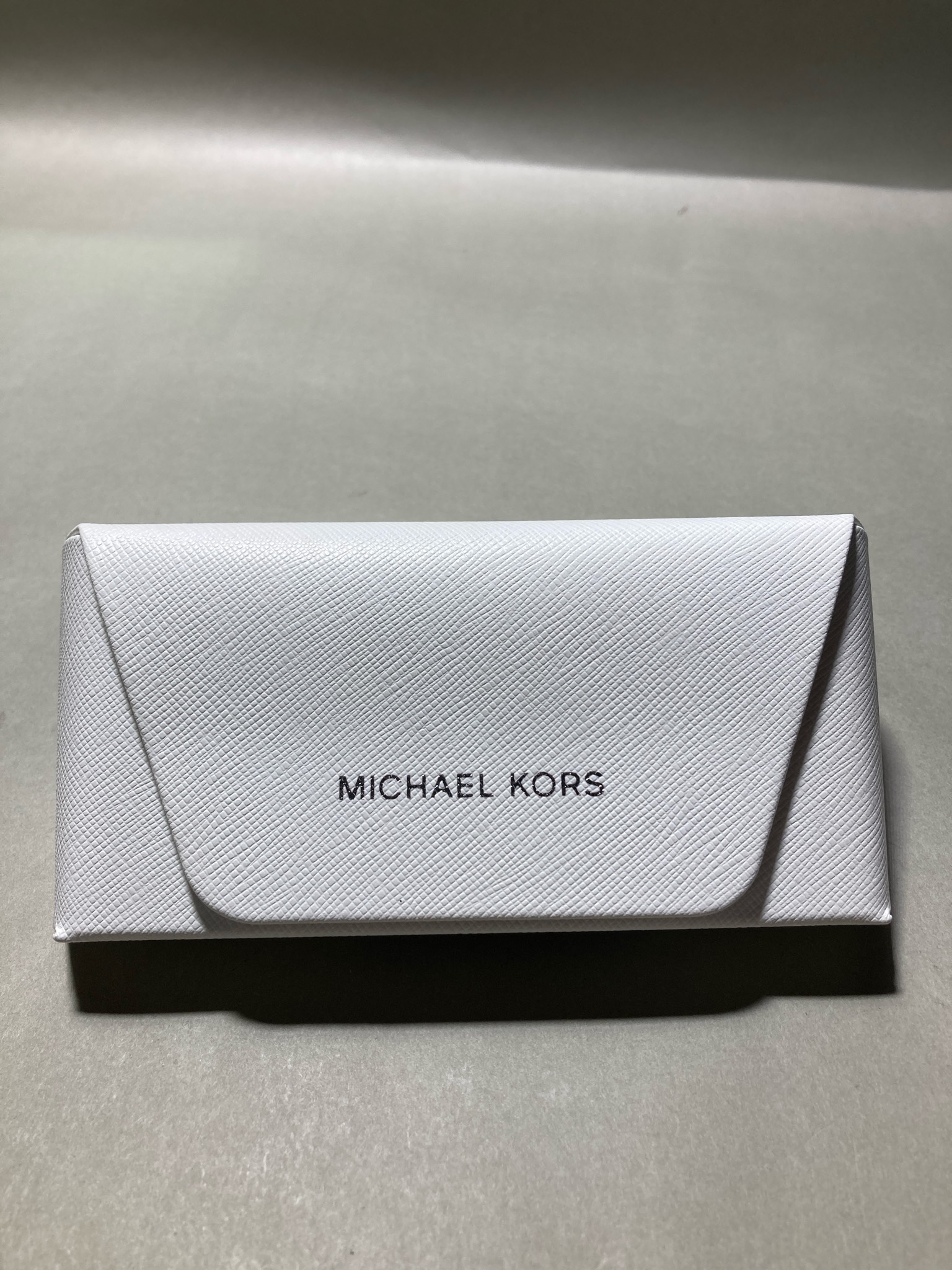 Michael Kors White Textured Eyewear Case
