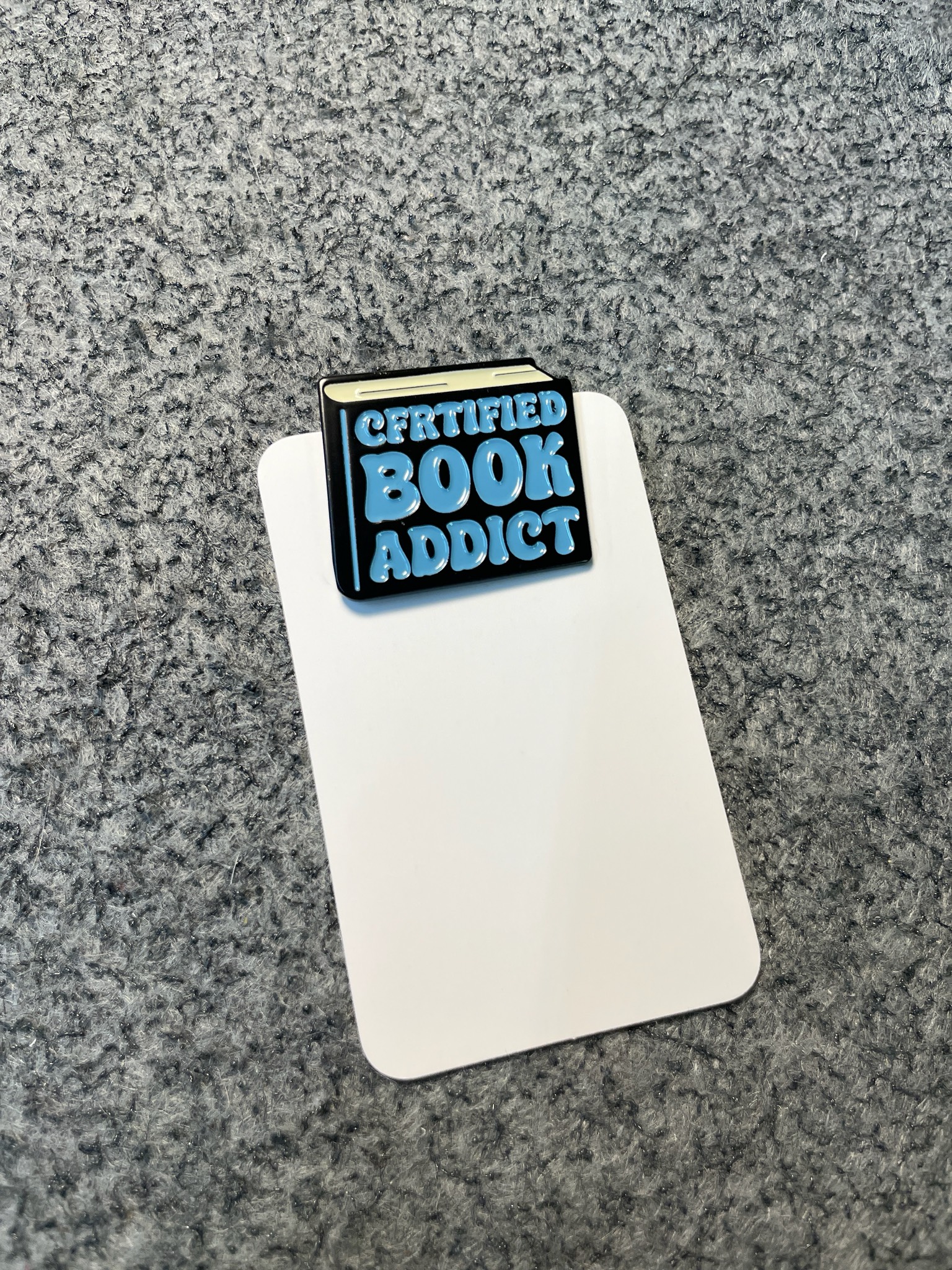 Black Book-Shaped Enamel Pin