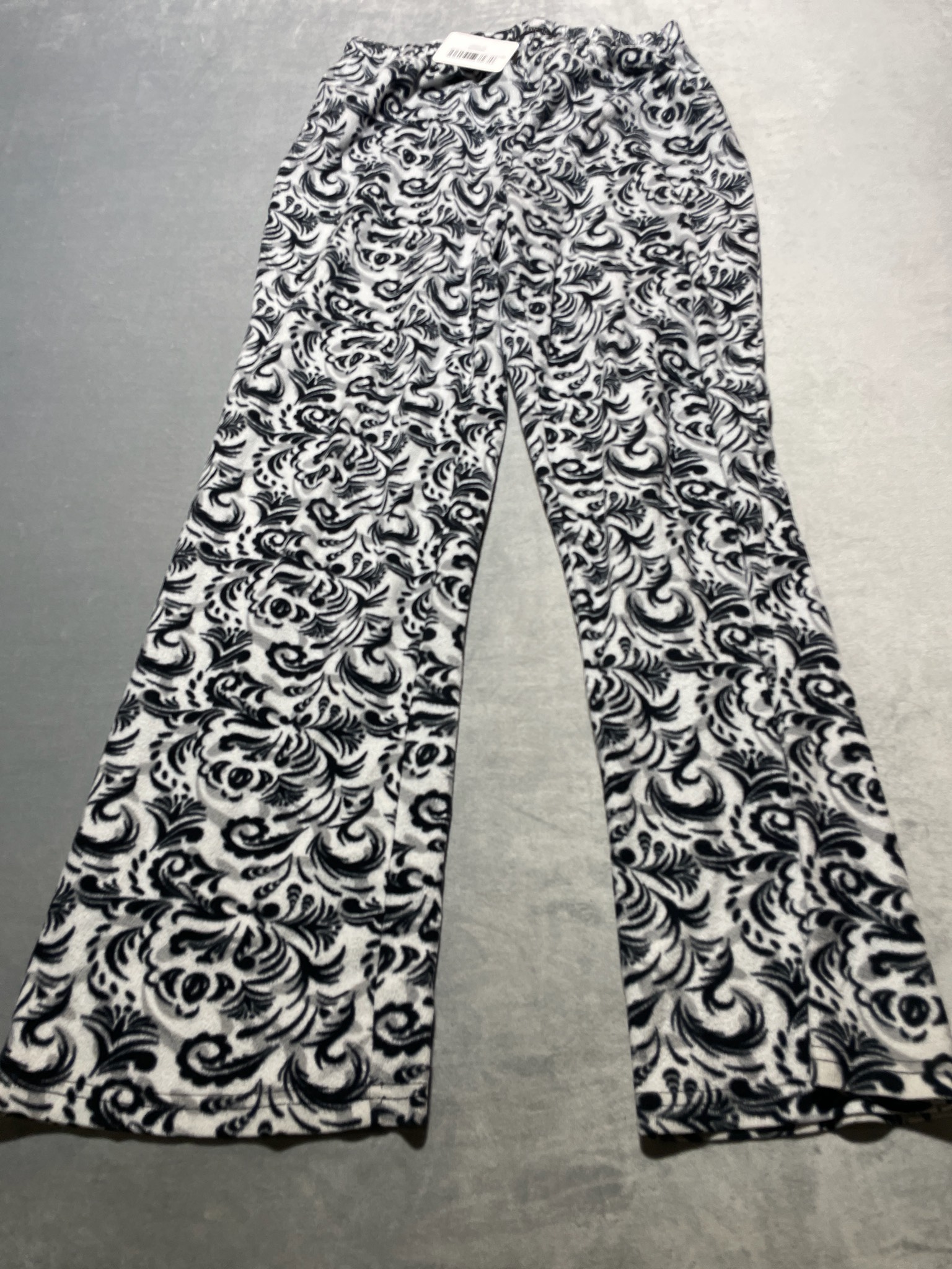 Black and White Damask Knit Pajama Pants