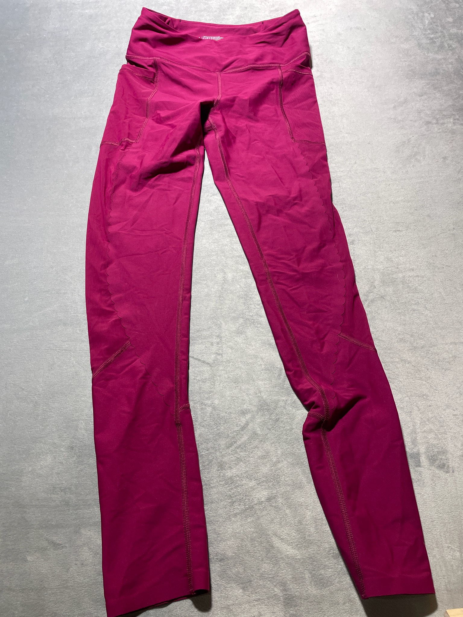 Magenta Stretch Knit Leggings