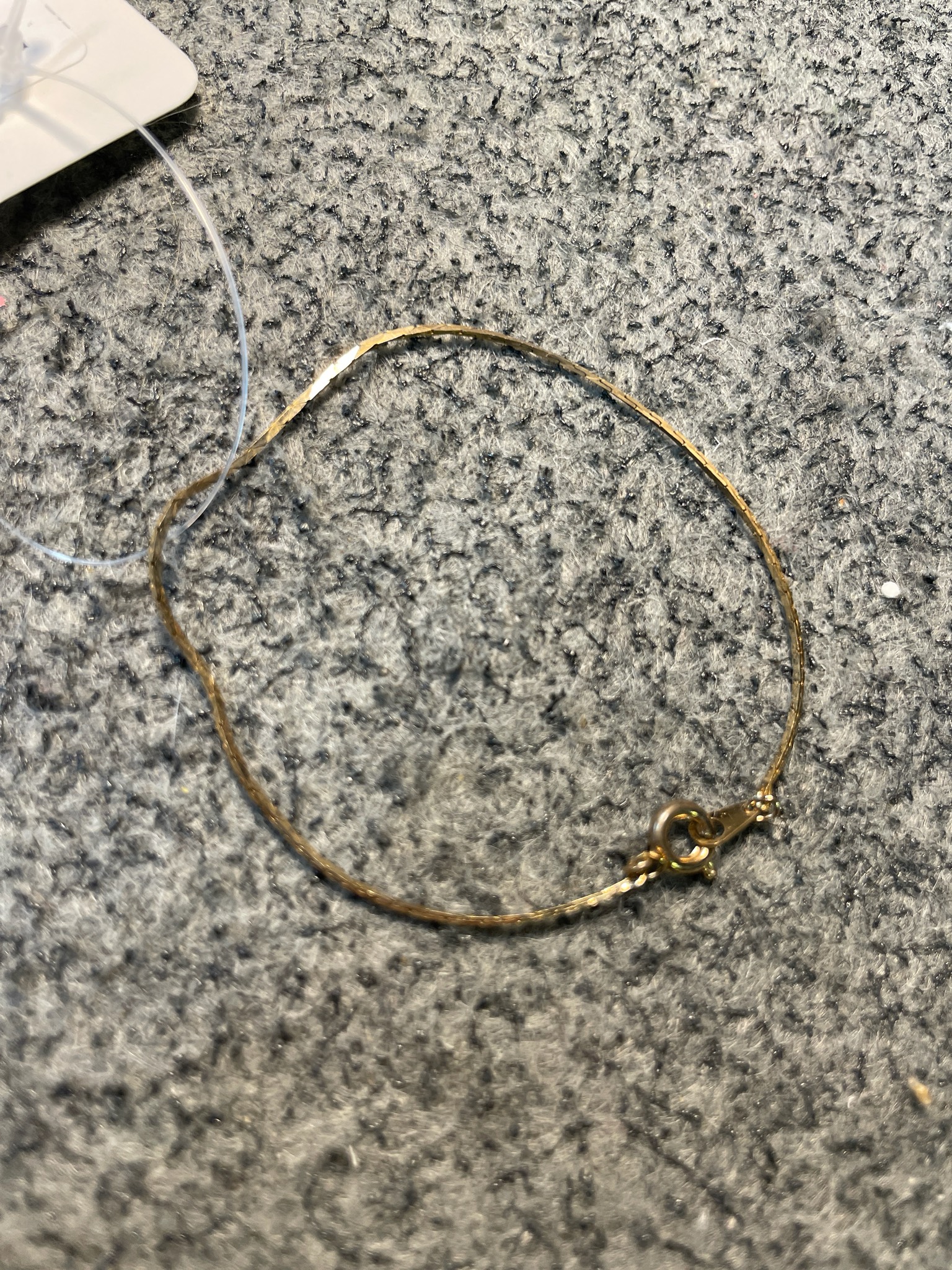 Gold Tone Faceted Chain Bracelet