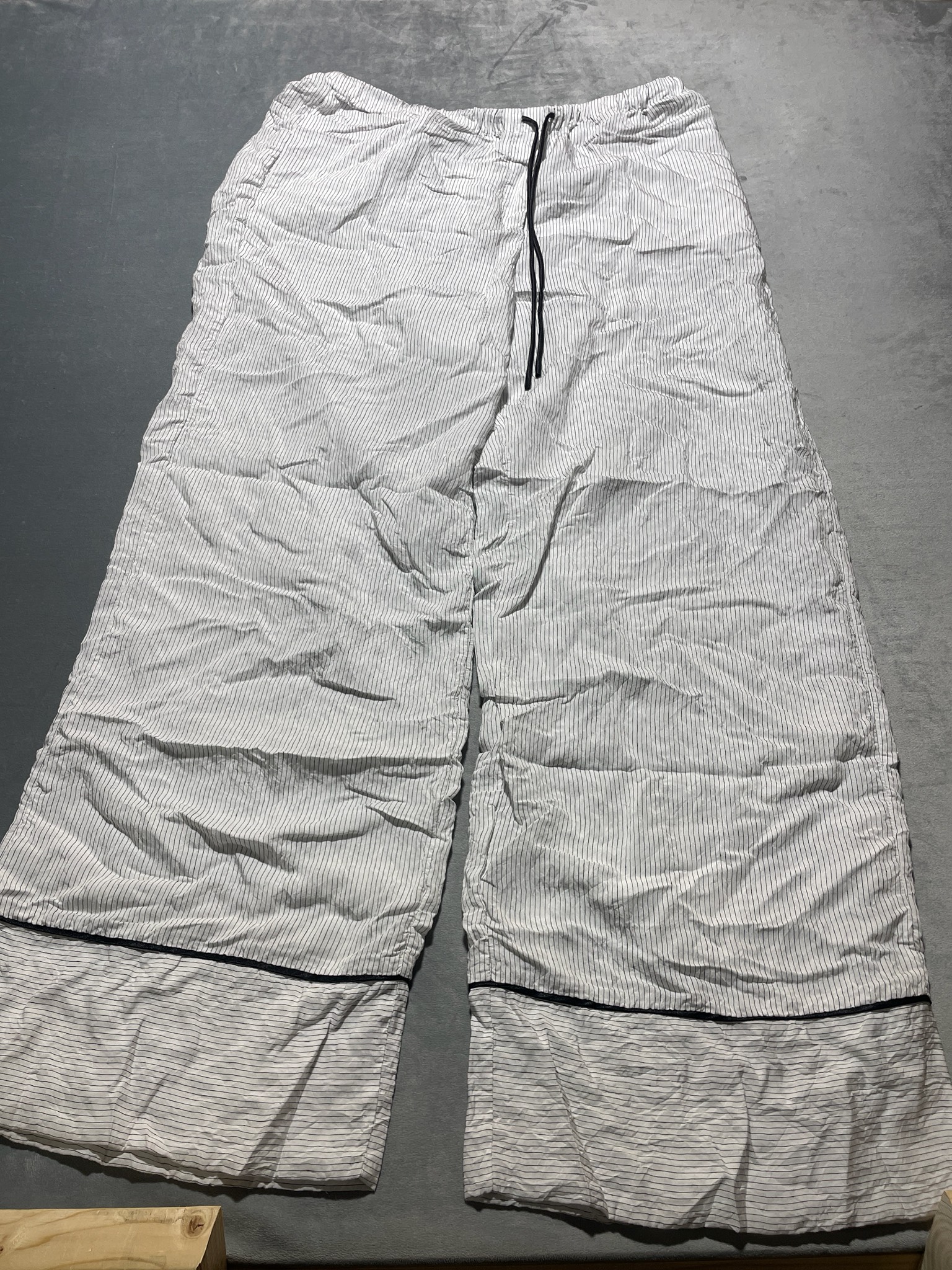 Zara White Pinstripe Lounge Pants