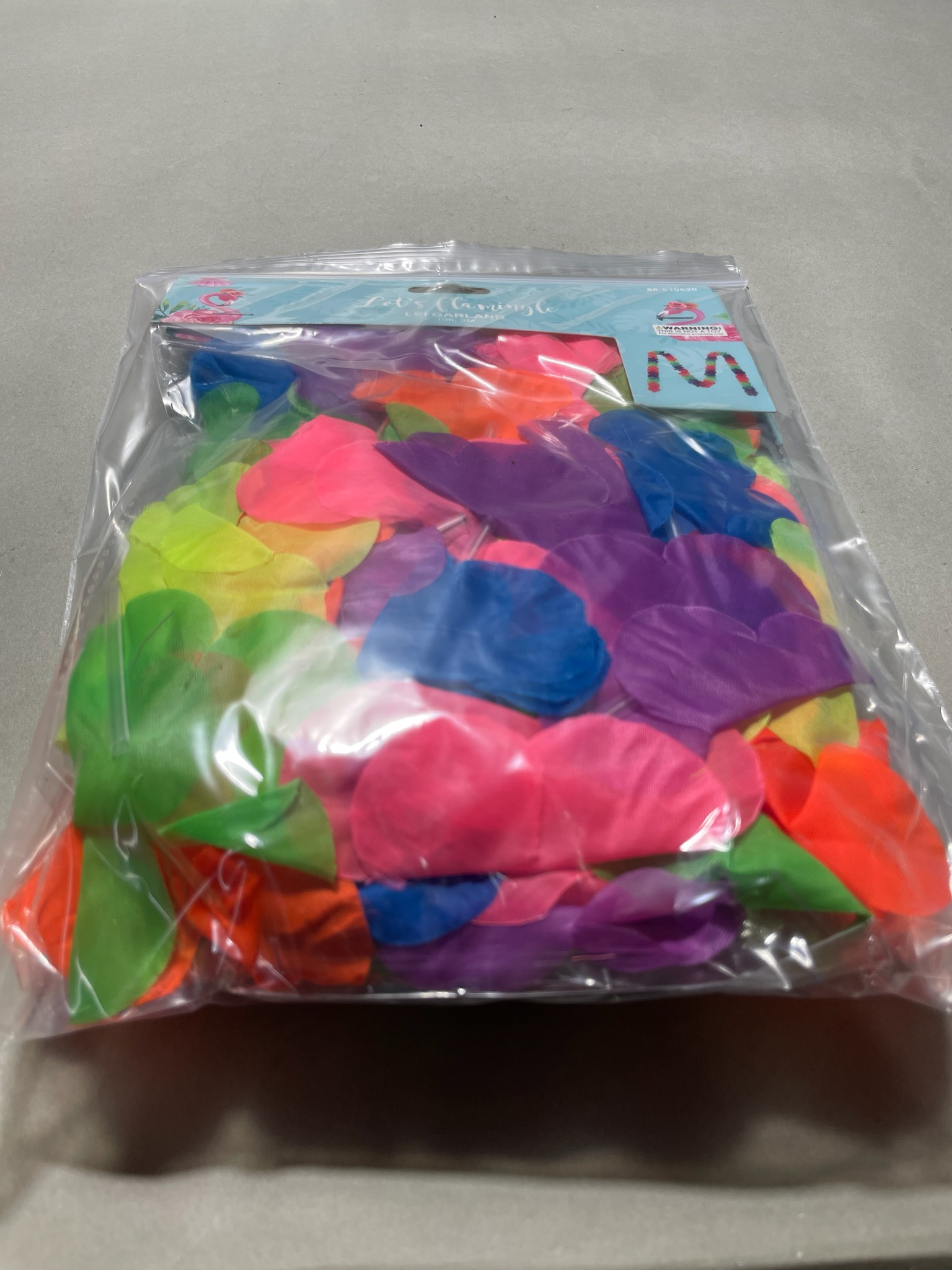 Momentum Brands Neon Multicolor Fabric Flower Petals