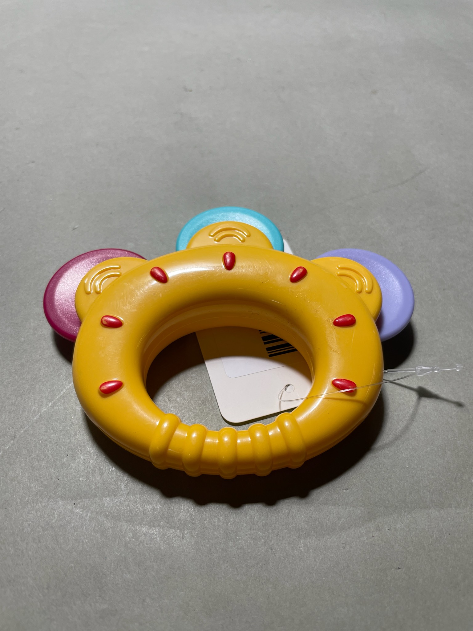 Yellow Multicolor Plastic Teething Ring