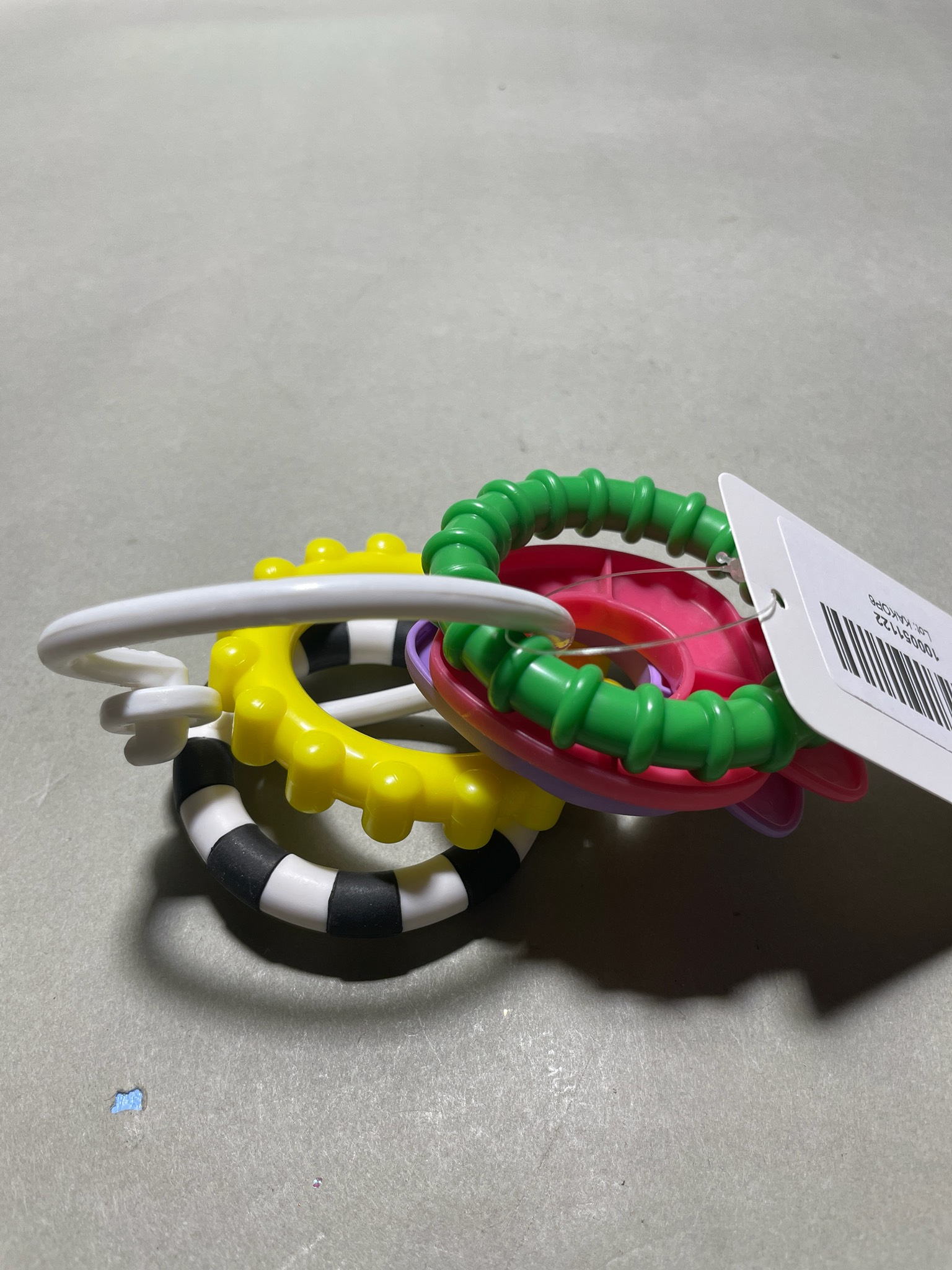 Multicolor Plastic Teething Ring Set