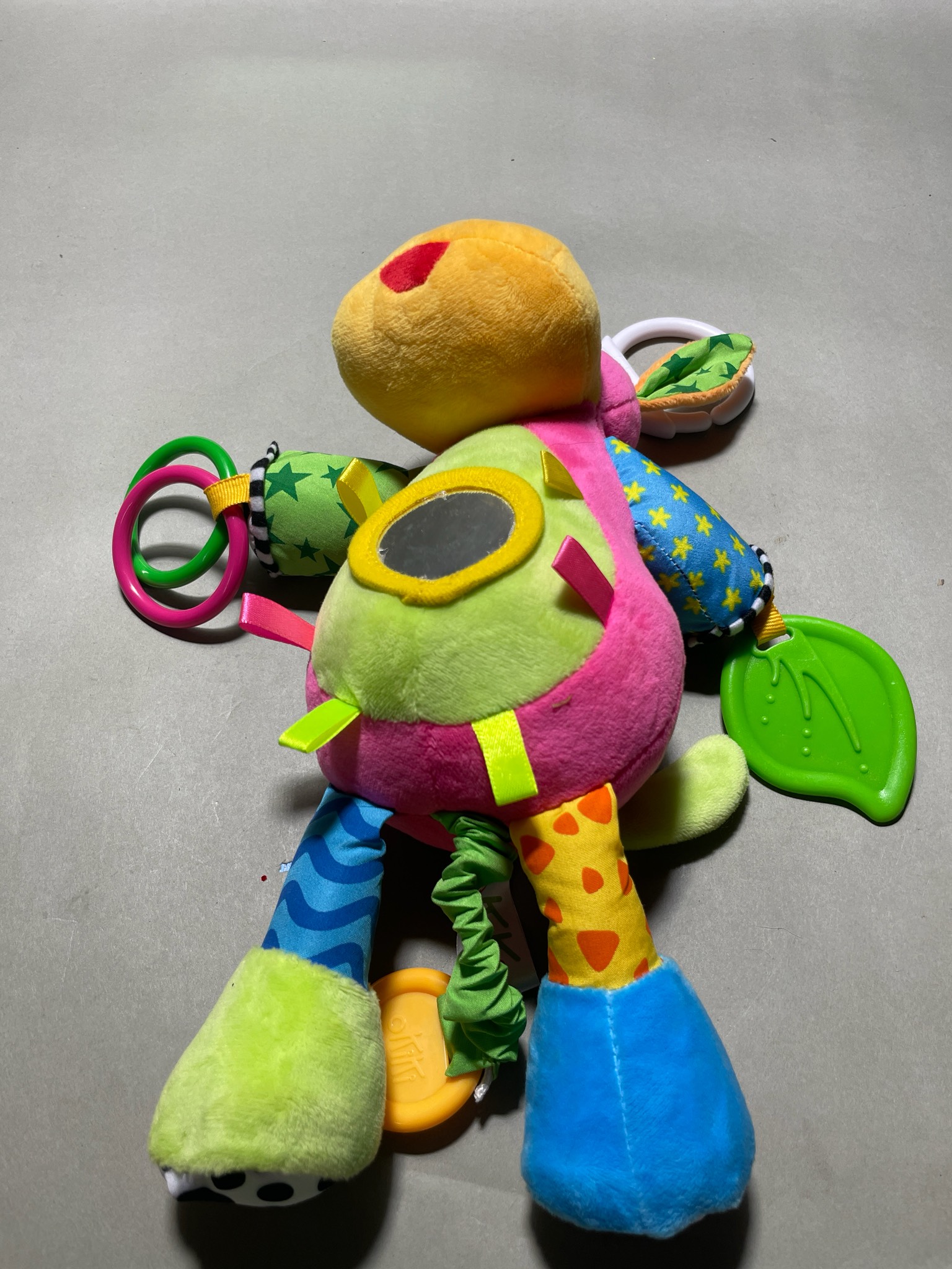 Multicolor Clip-On Plush Activity Toy