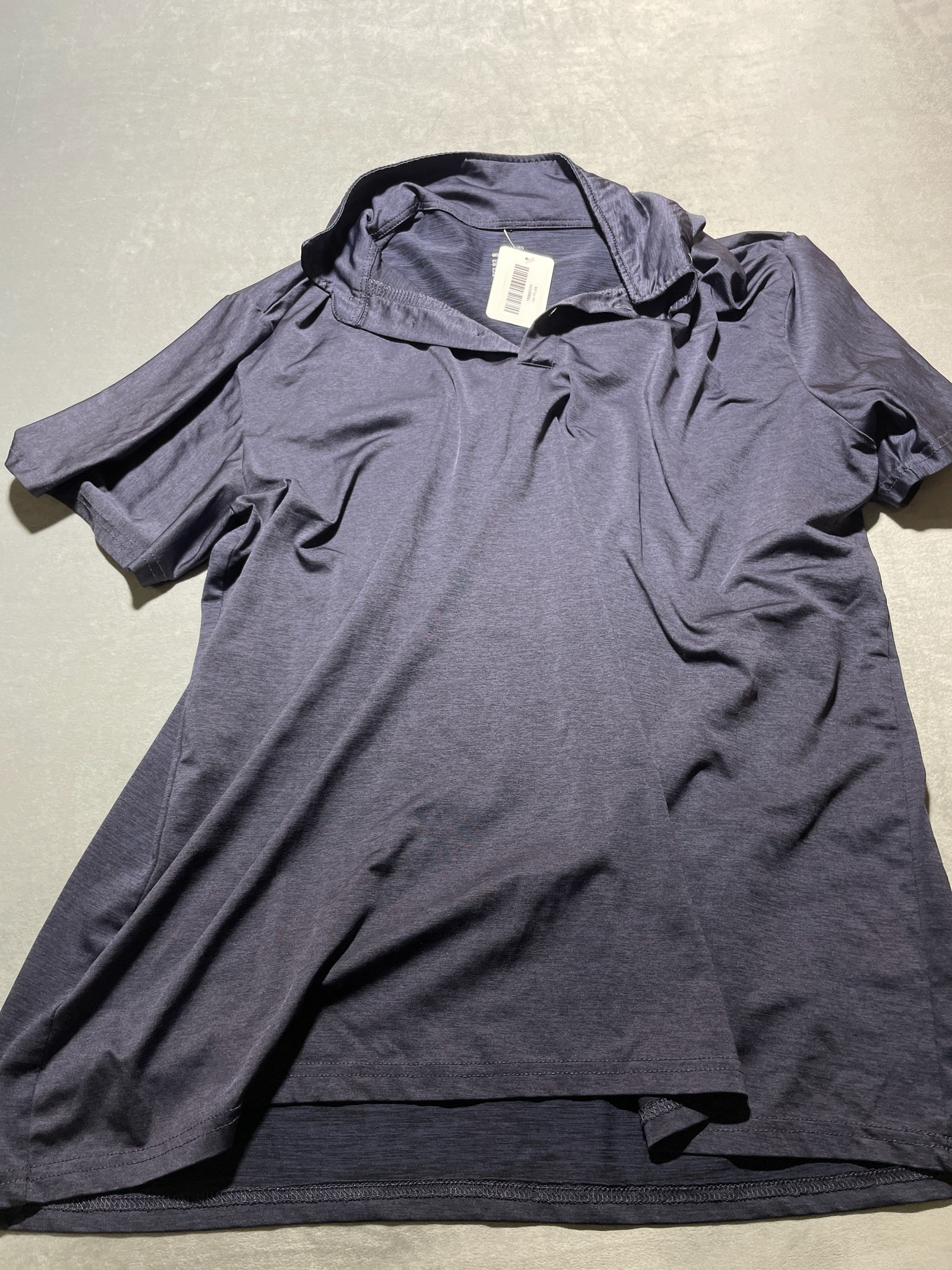 Navy Jersey Knit Polo Shirt