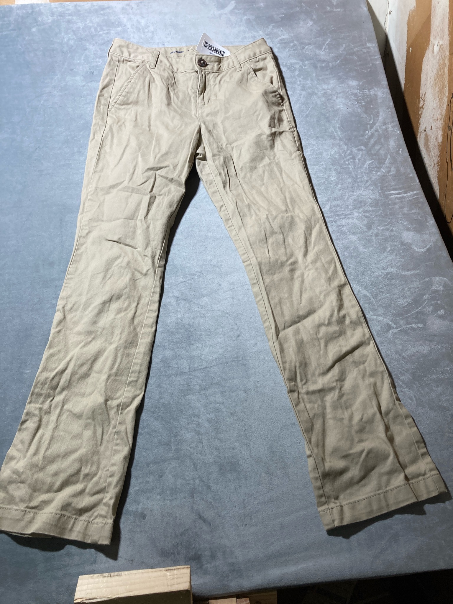 Old Navy Beige Twill Boot-Cut Pants Size Size 0