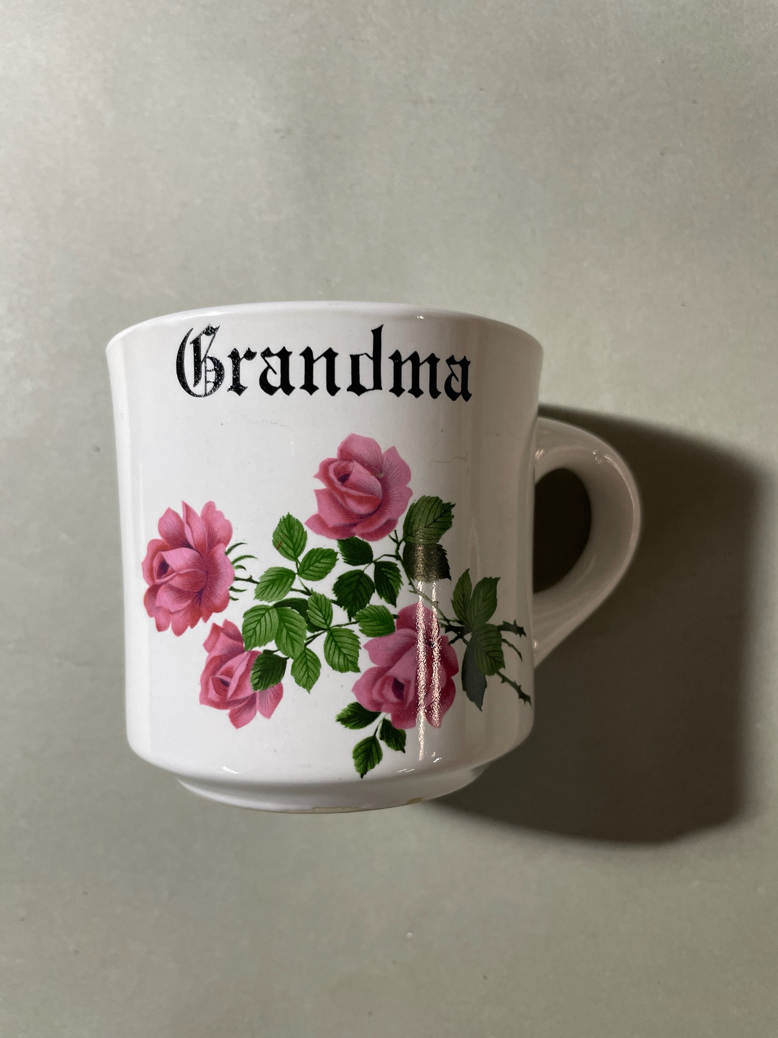 White Floral Ceramic Mug