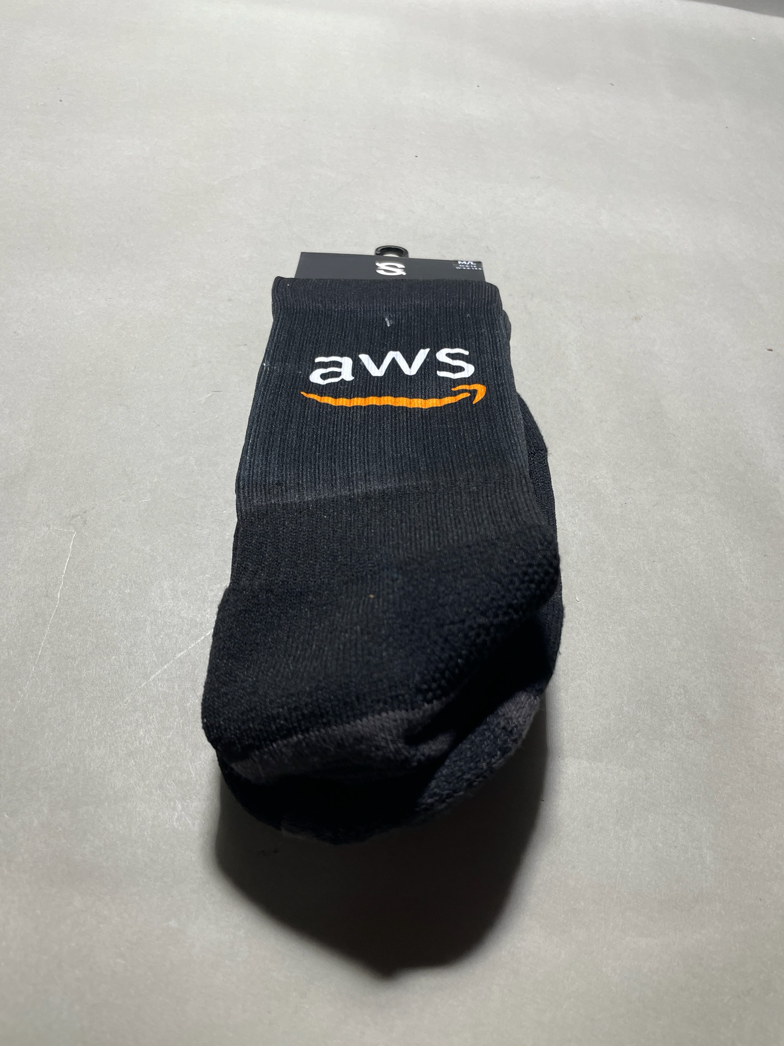 AWS Black Knit Socks Size M/L