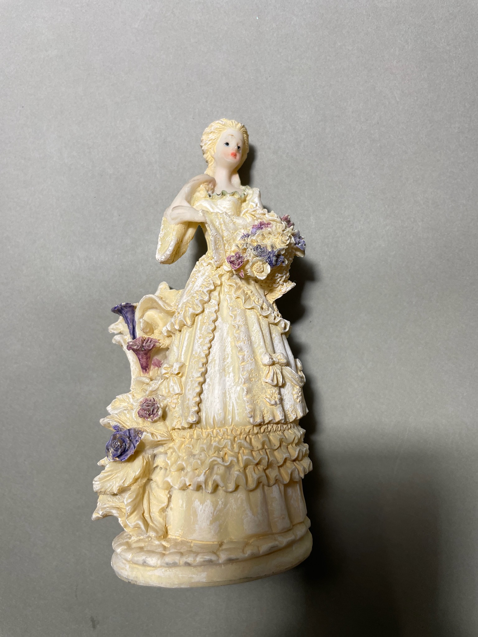Cream Victorian Woman Figurine
