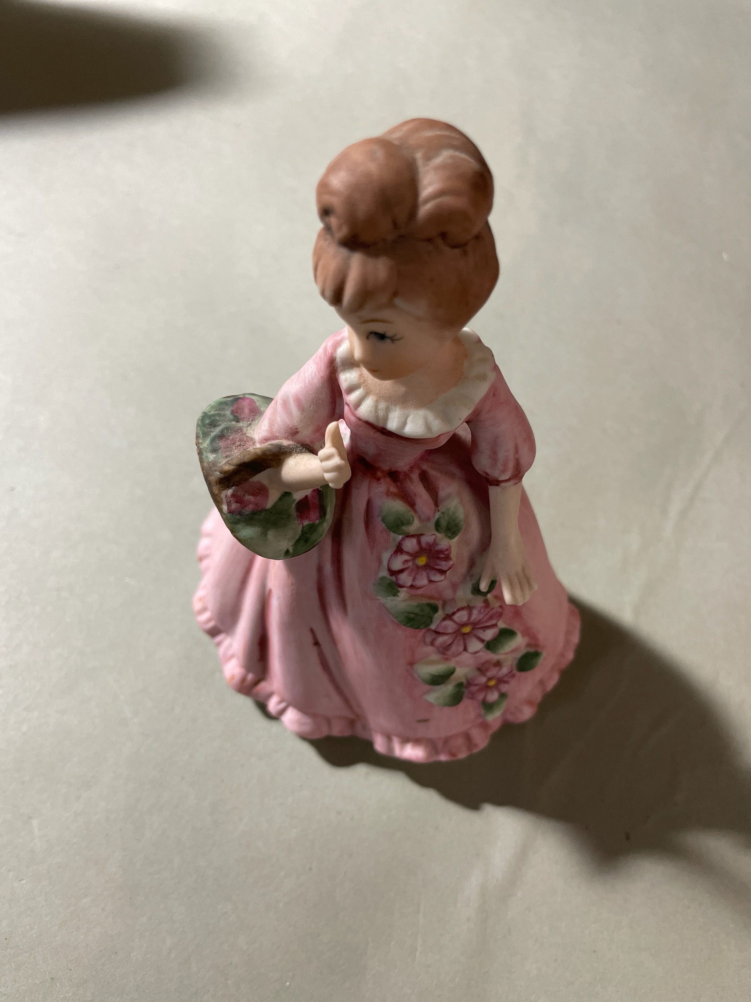 Pink Hand-Painted Porcelain Figurine