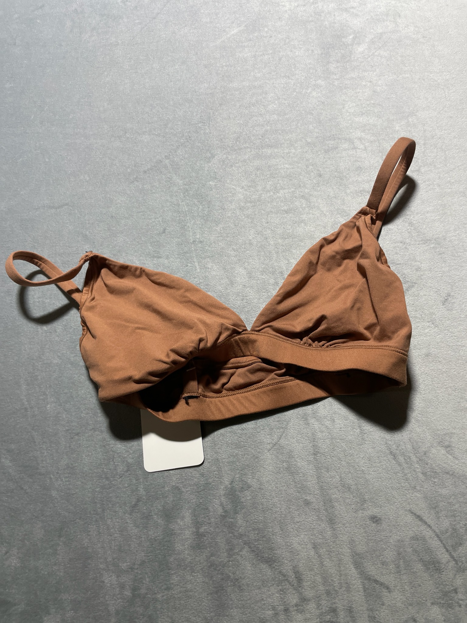 Pink Brown Stretch Knit Bralette