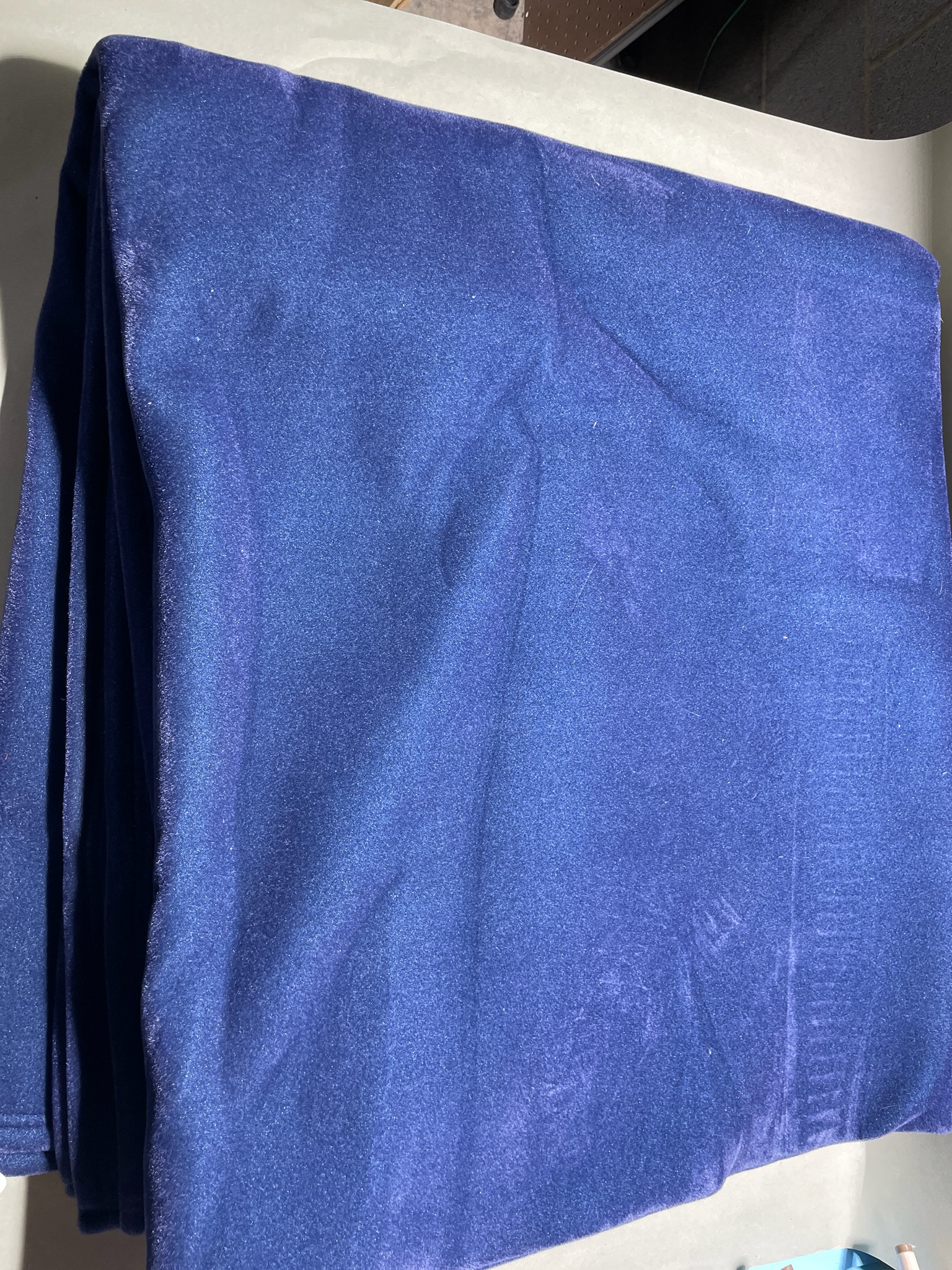 Navy Blue Velvet Fabric