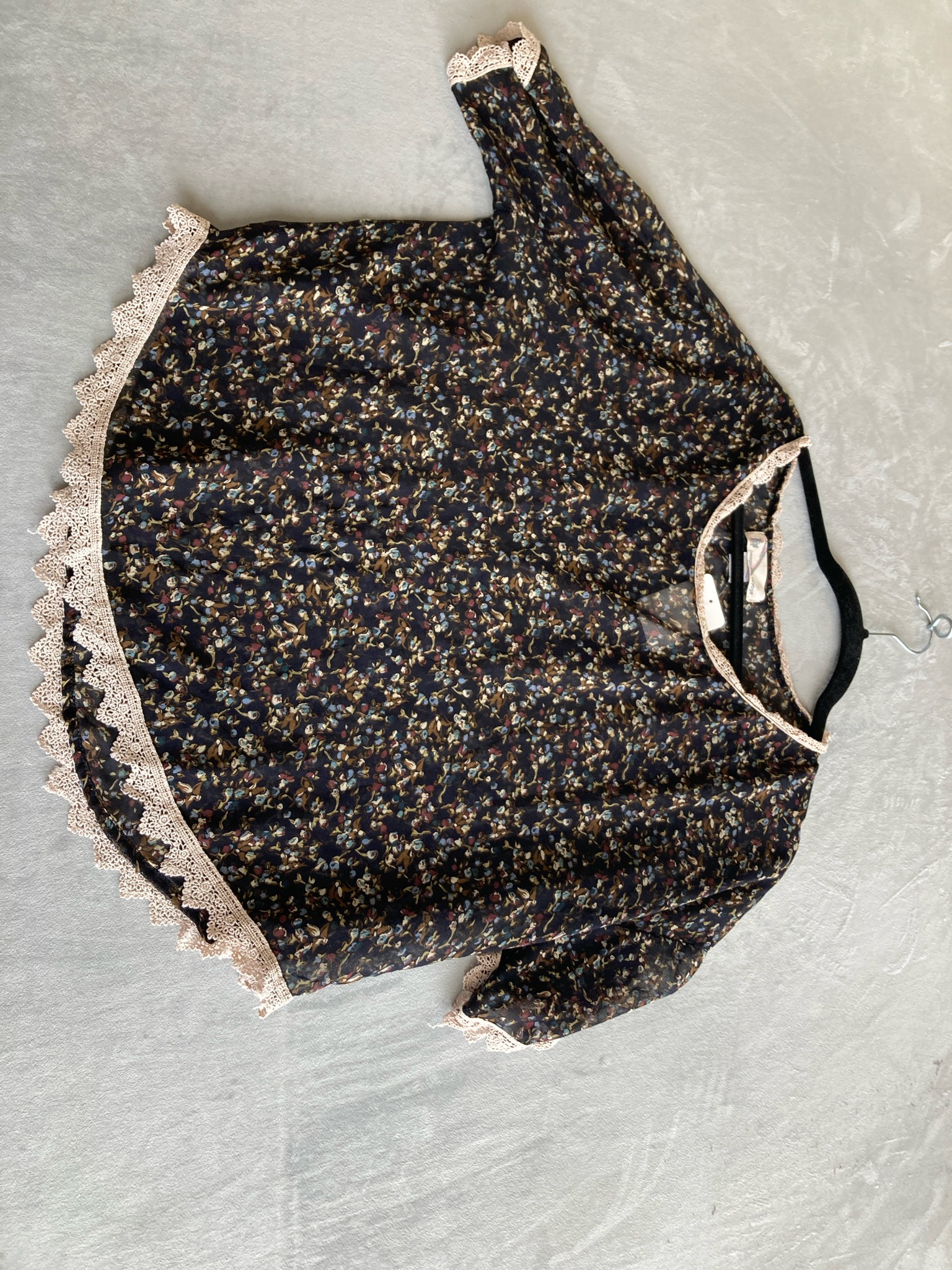 Imagine Voyage Dark Floral Polyester Blouse