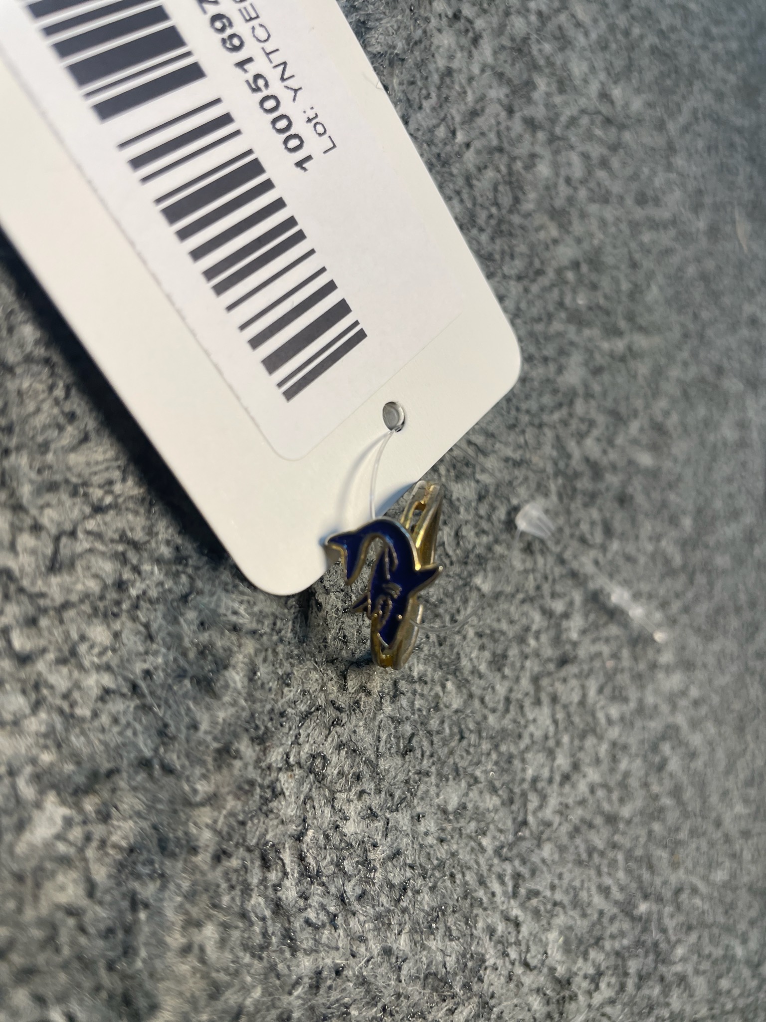 Blue Enamel Adjustable Ring