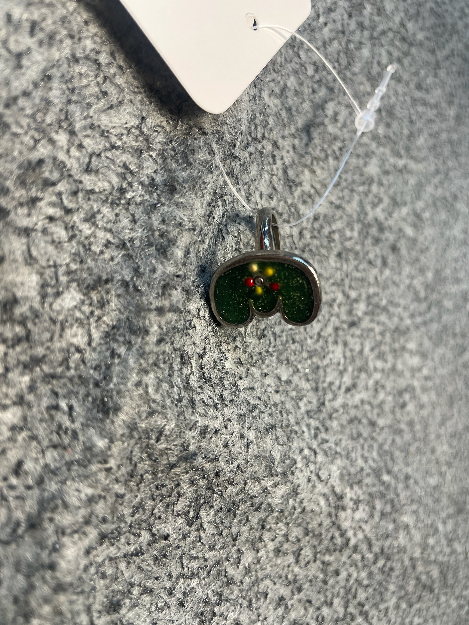 Green Enamel Ring