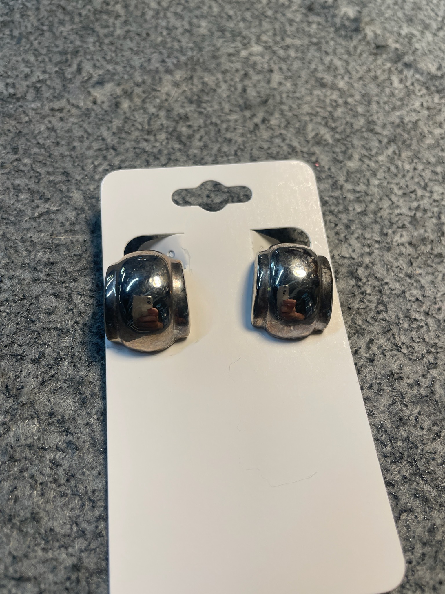 Vintage Silver Tone Clip-On Earrings