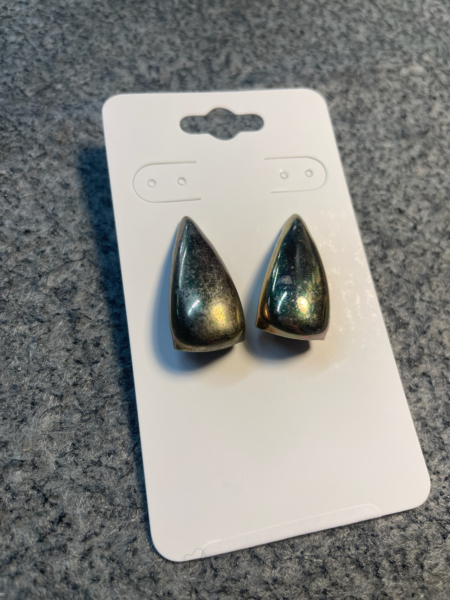 Vintage Gold Tone Teardrop Earrings