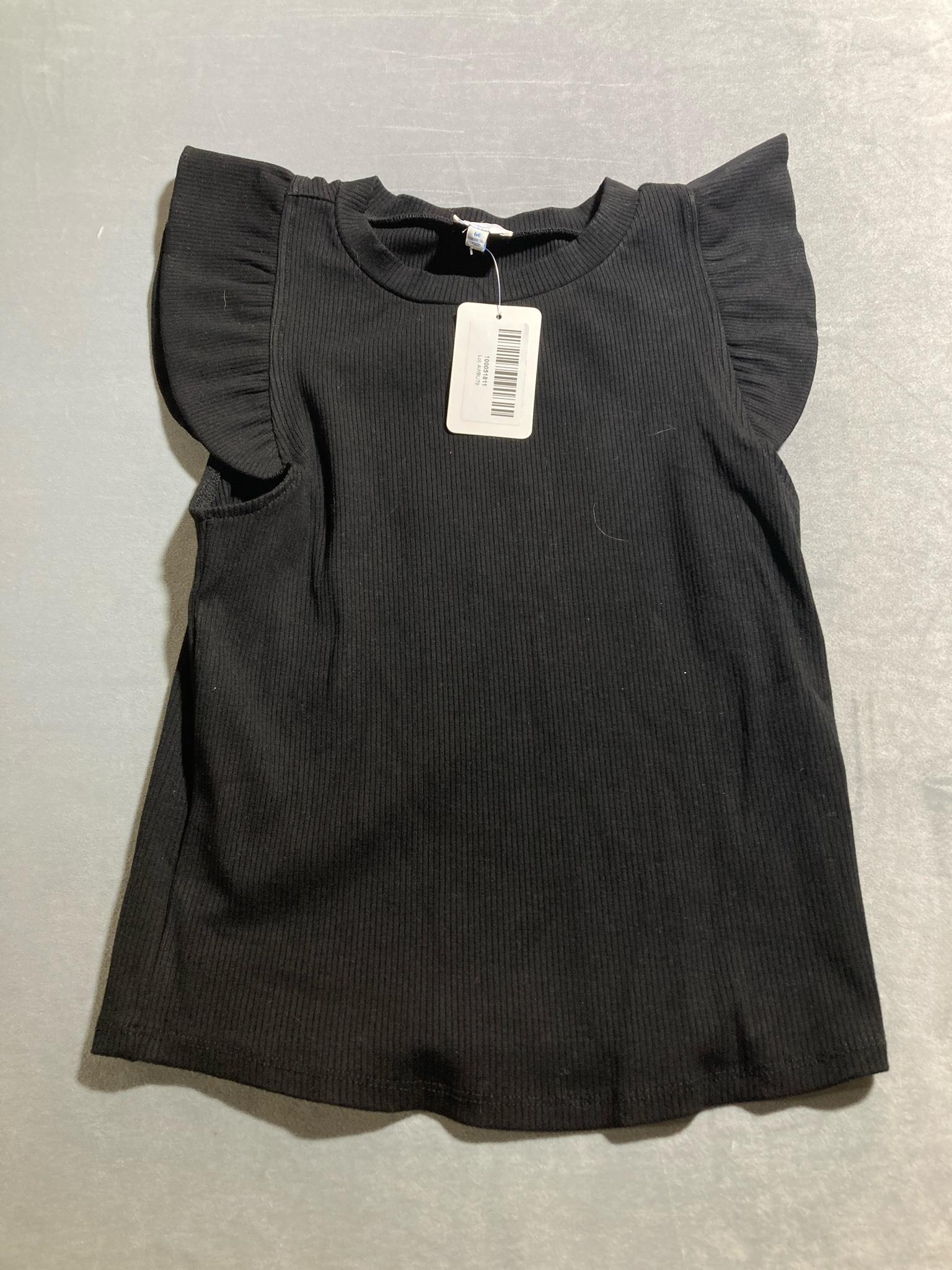 Blue Rain black ribbed sleeveless shirt size medium