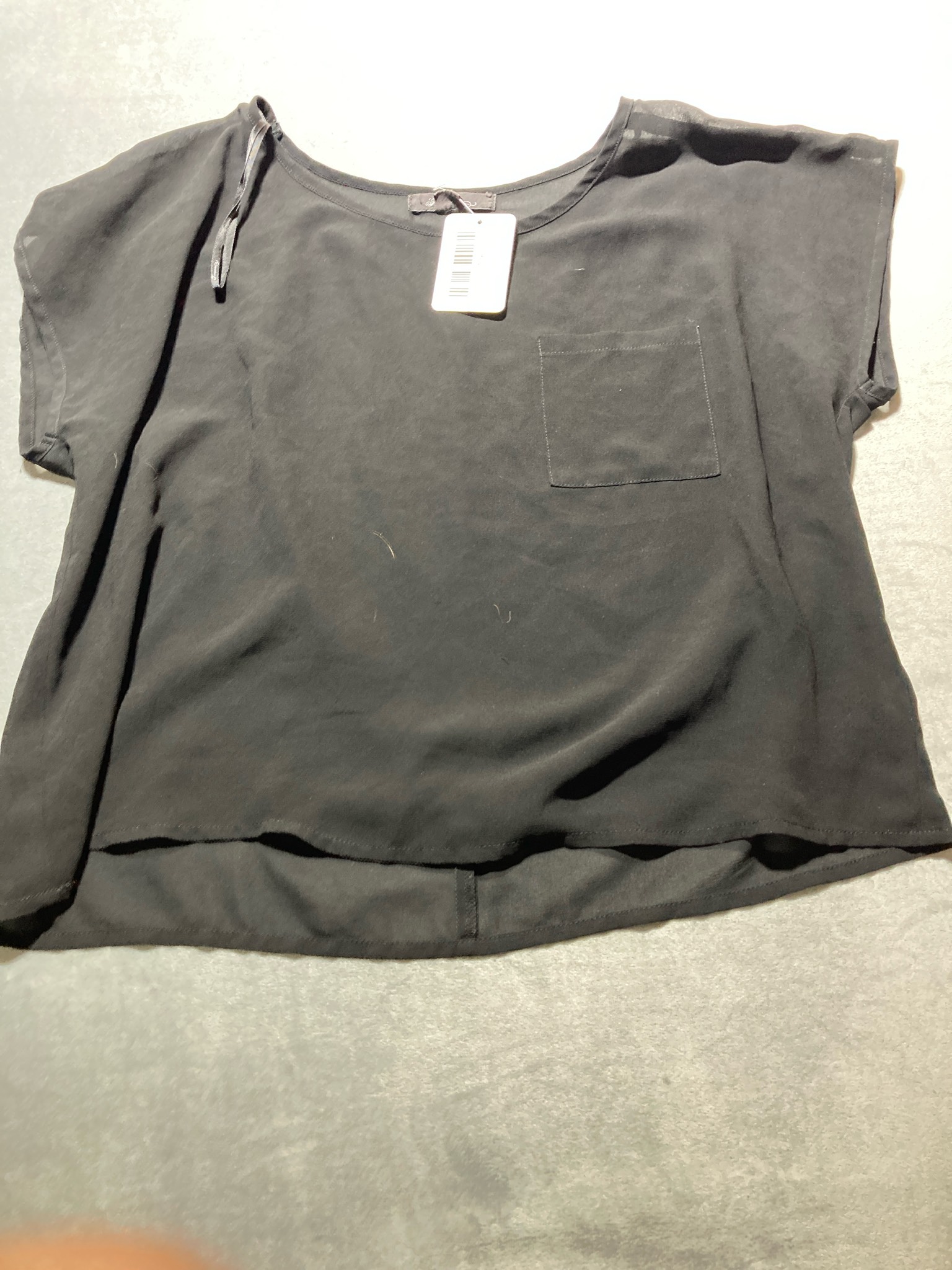 Forever 21 Black Sheer Blouse Size M