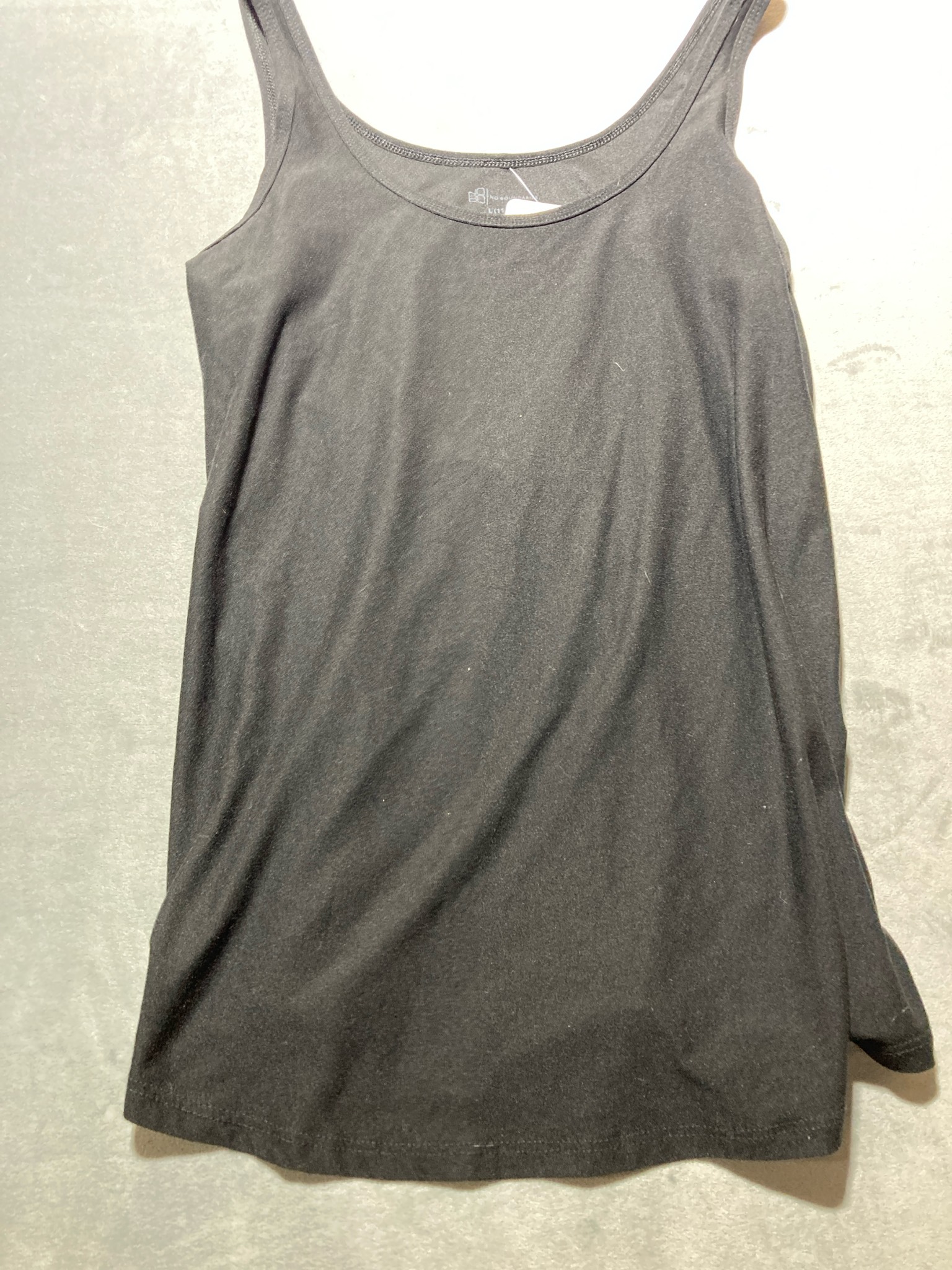 No Boundaries Black Knit Jersey Tank Top Size L (11-13)