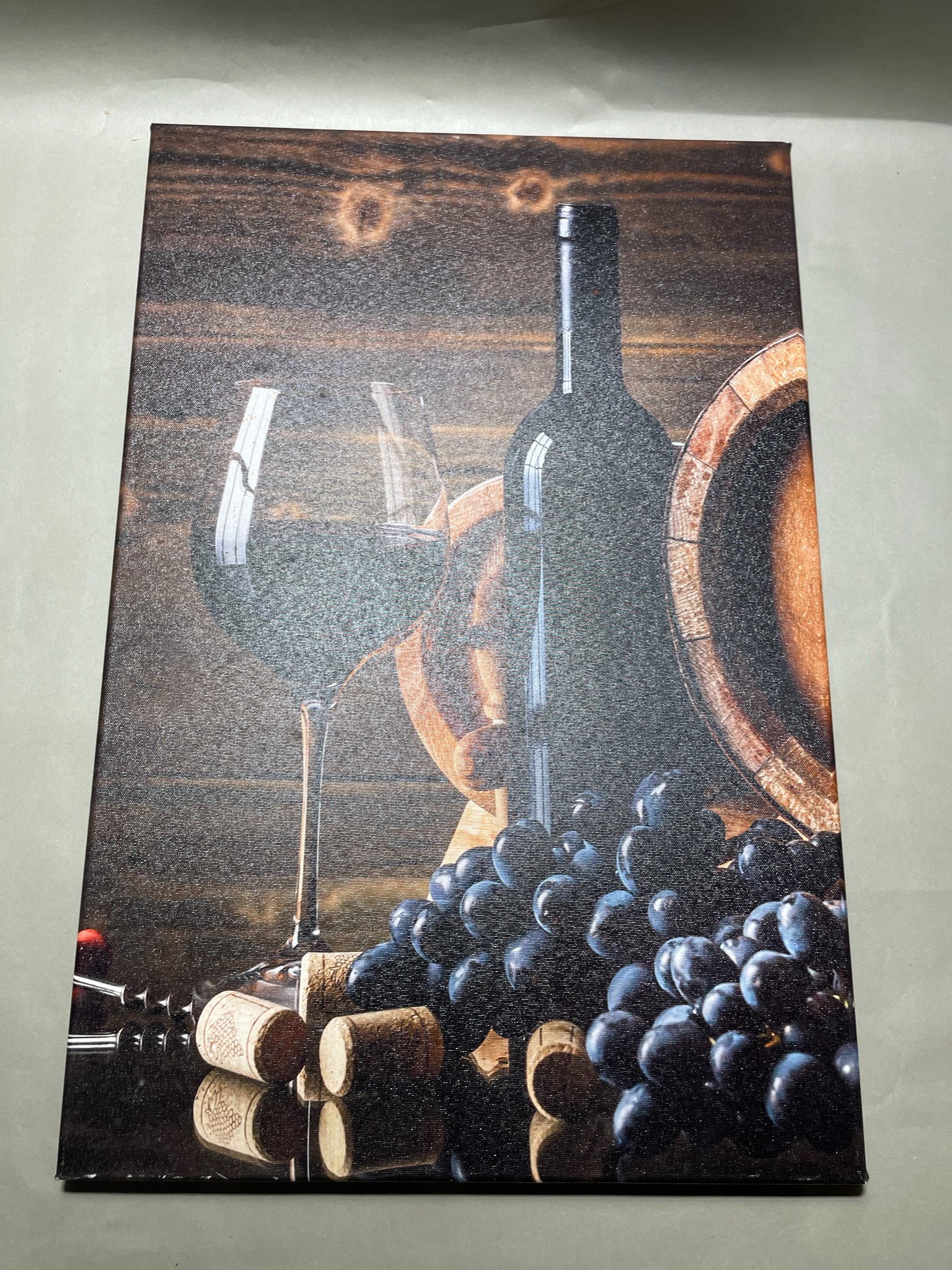 Dark Brown Wine Still Life Canvas Wall Art