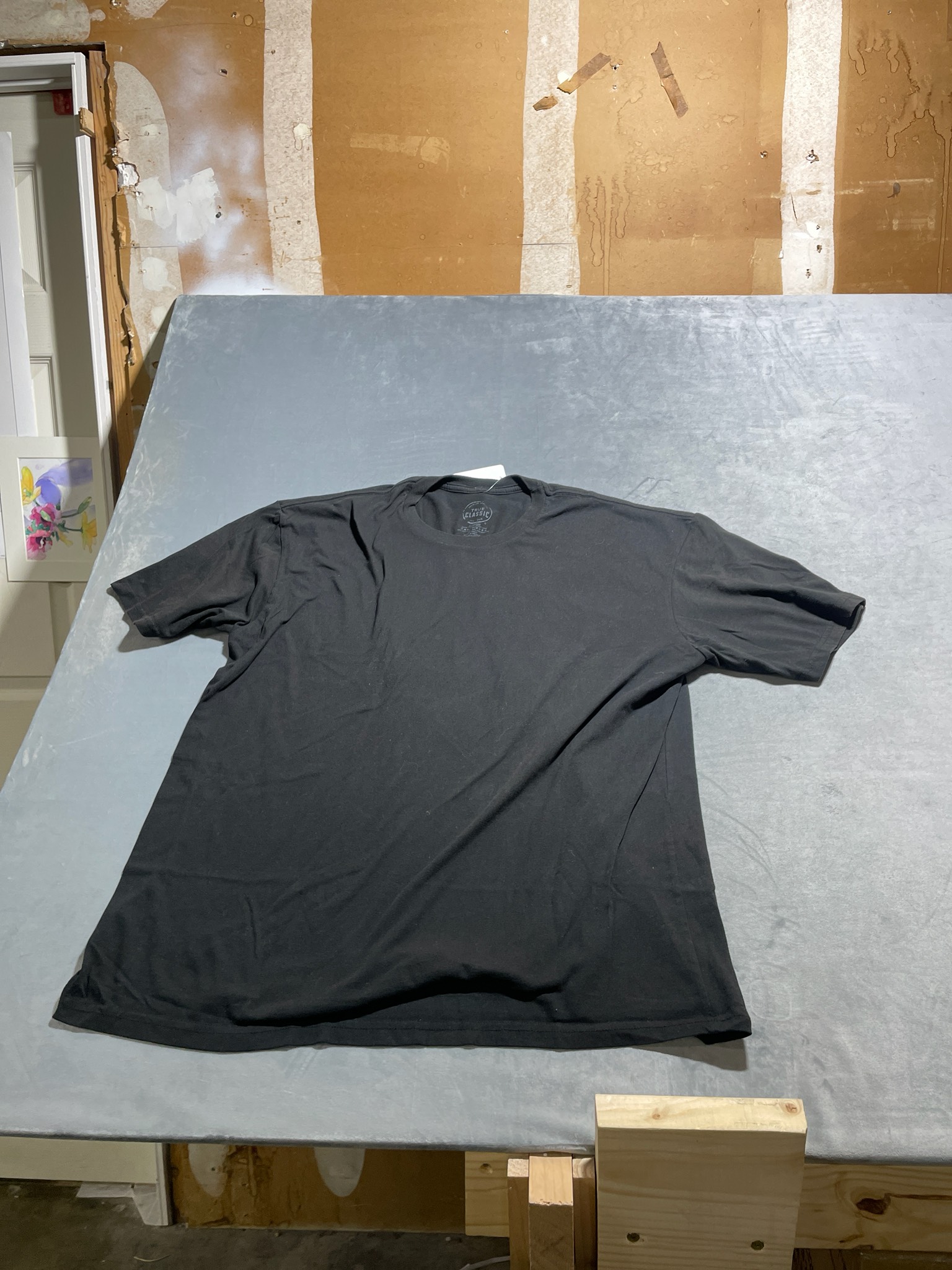True Classic Black Cotton-Poly T-Shirt Size XX-Large