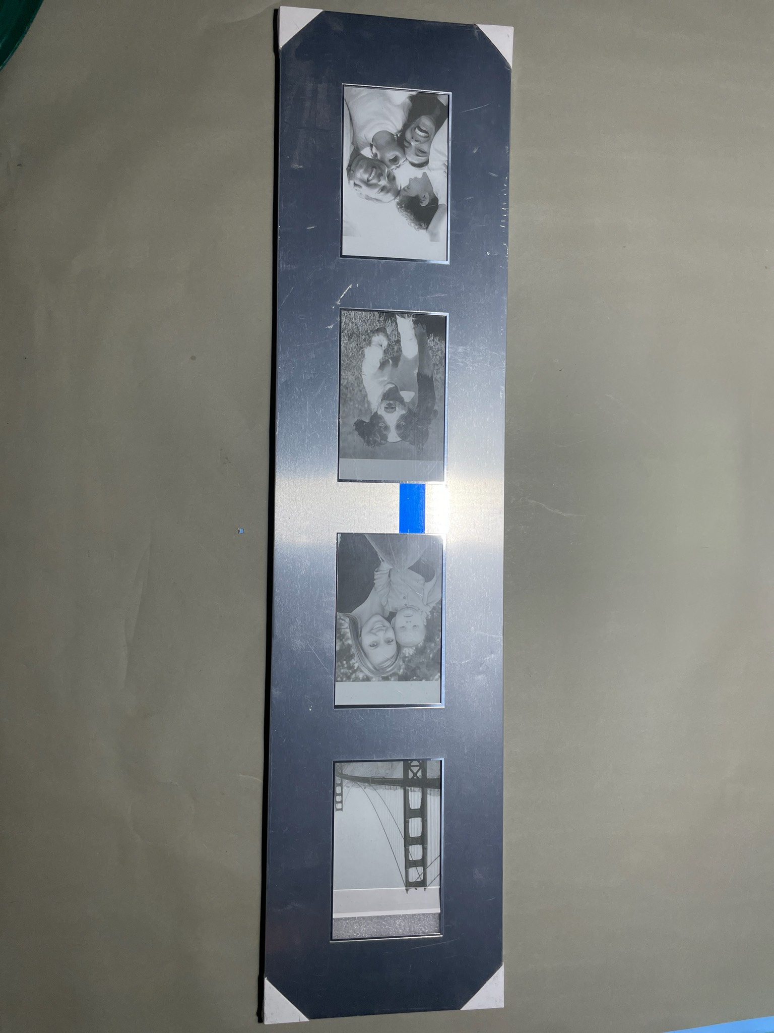 Silver 4-Opening Vertical Photo Frame