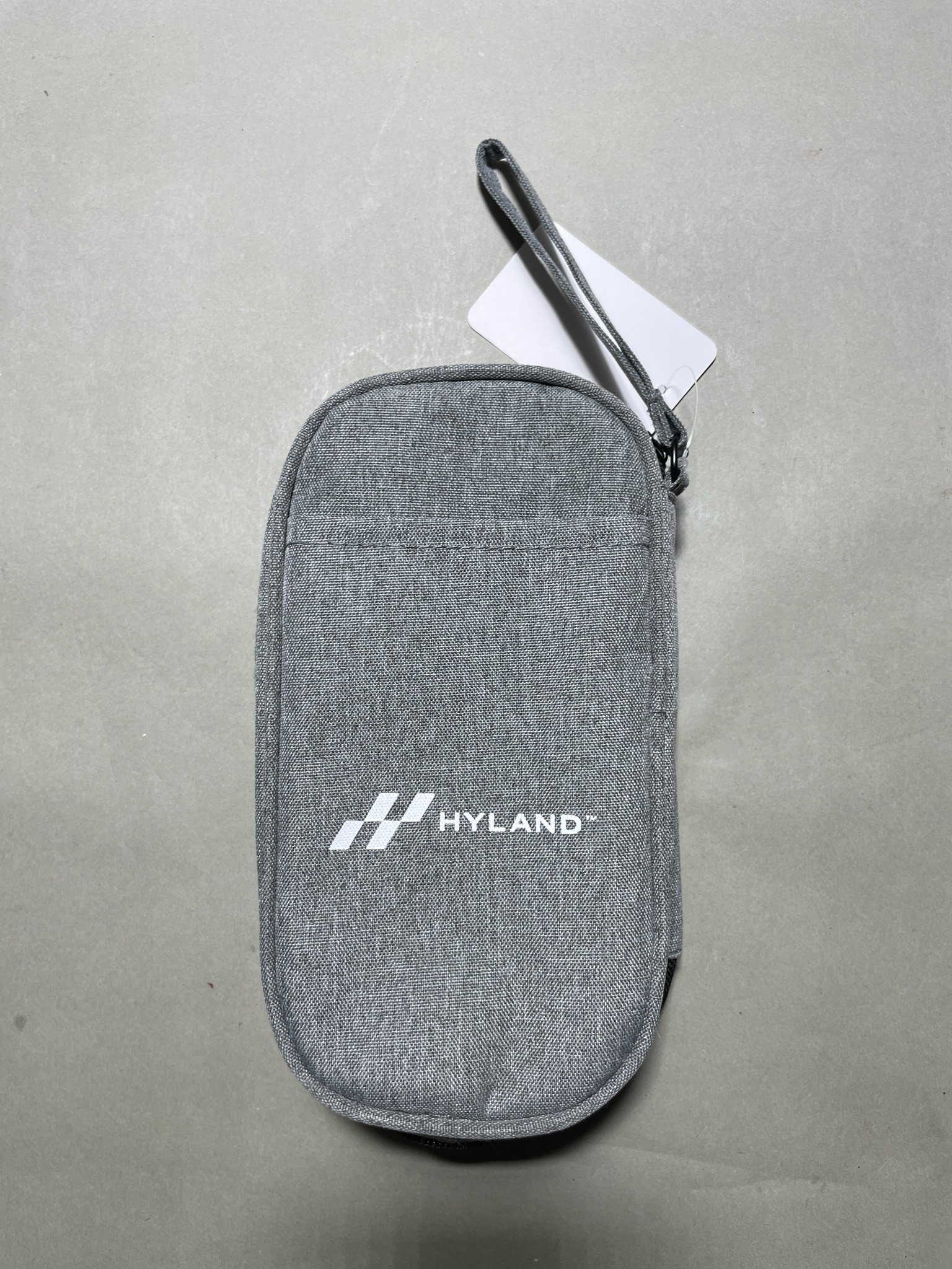 Hyland Heather Light Gray Zippered Travel Pouch