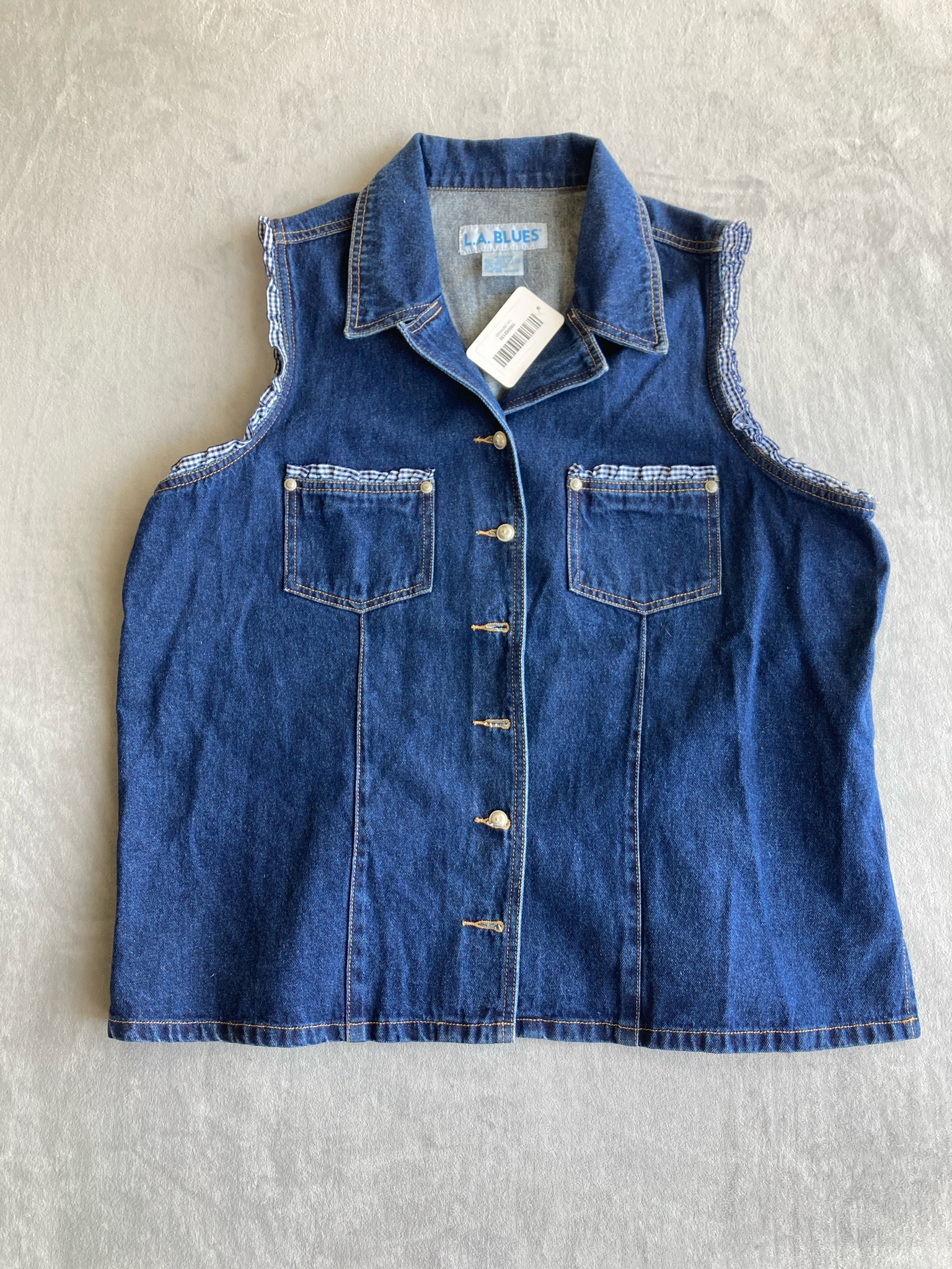 L.A. BLUES Dark Indigo Denim Vest Size 18/20W