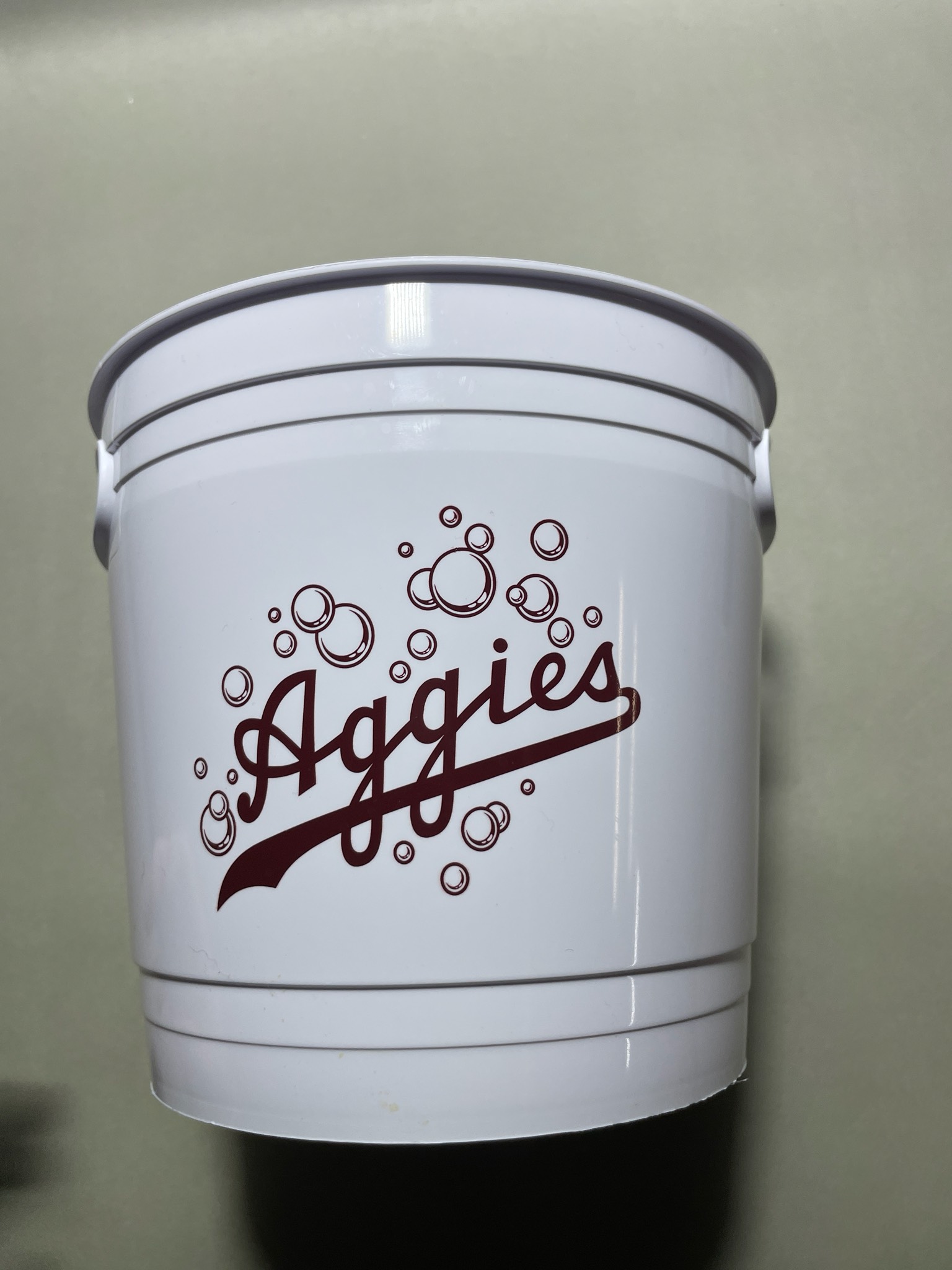 Aggies White Printed Plastic Ice Bucket