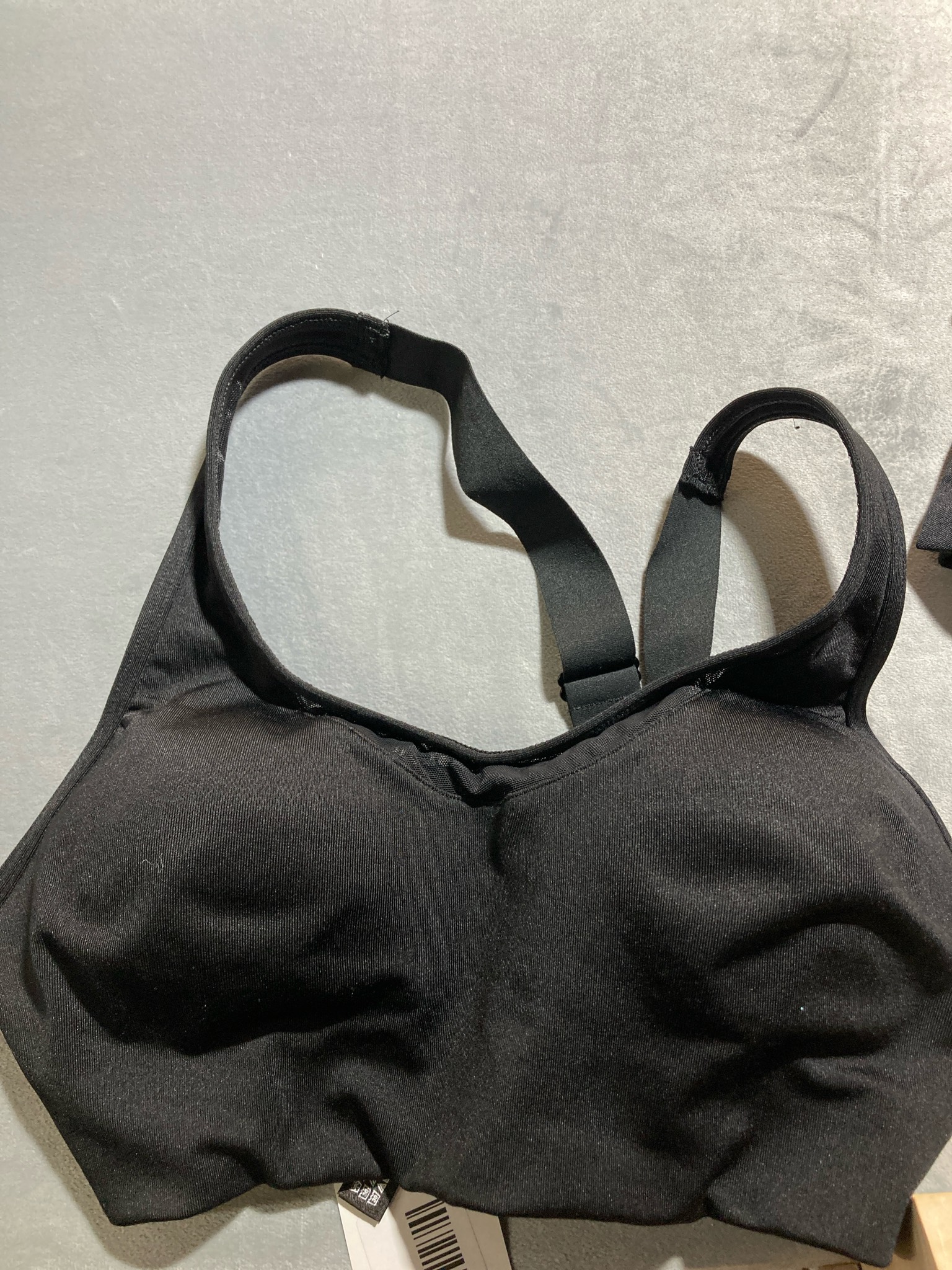 Black Stretch Knit Sports Bra