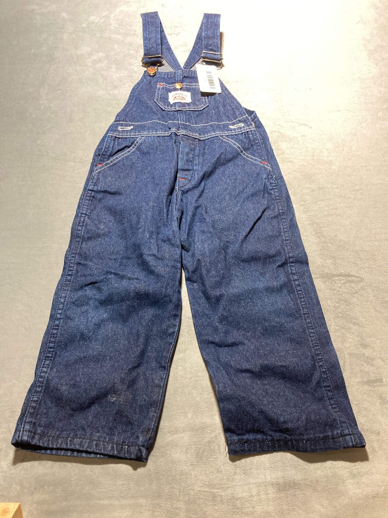 Round House Dark Indigo Denim Bib Overalls Size Size 4