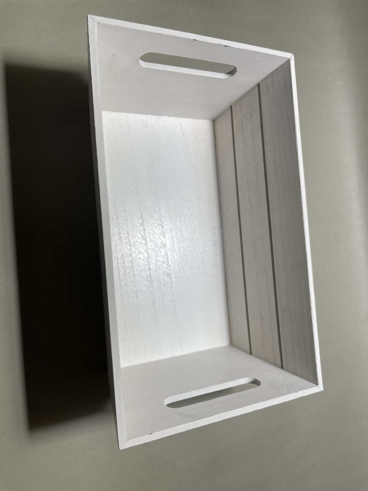 White Painted Wood Crate