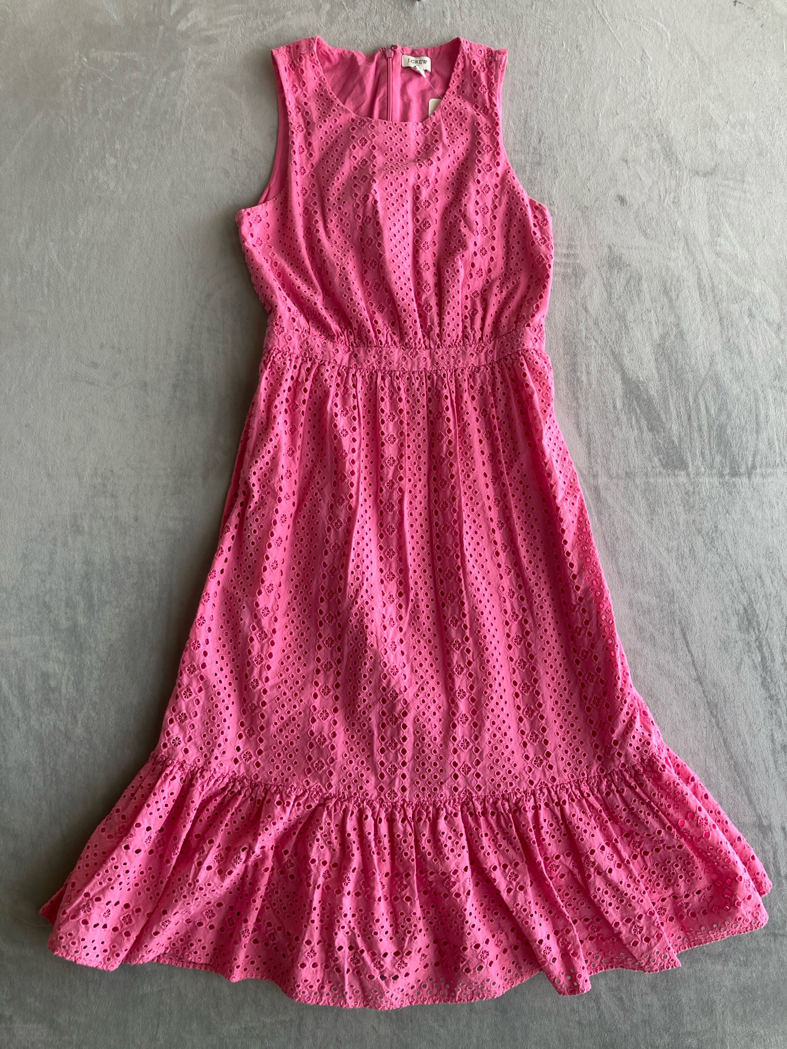 J.Crew Pink Eyelet Cotton Dress Size Size 0