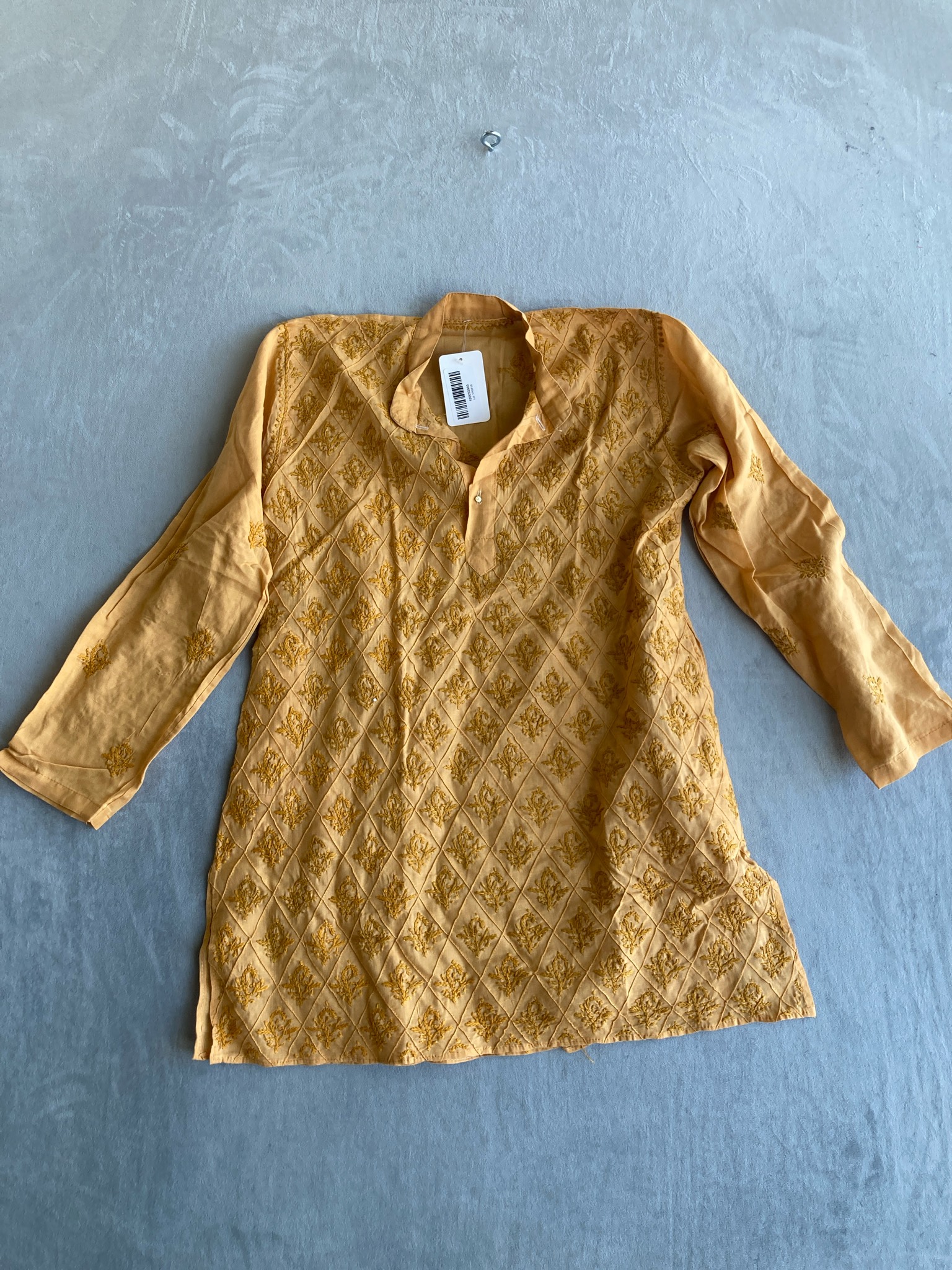 Mustard Yellow Cotton-Like Tunic