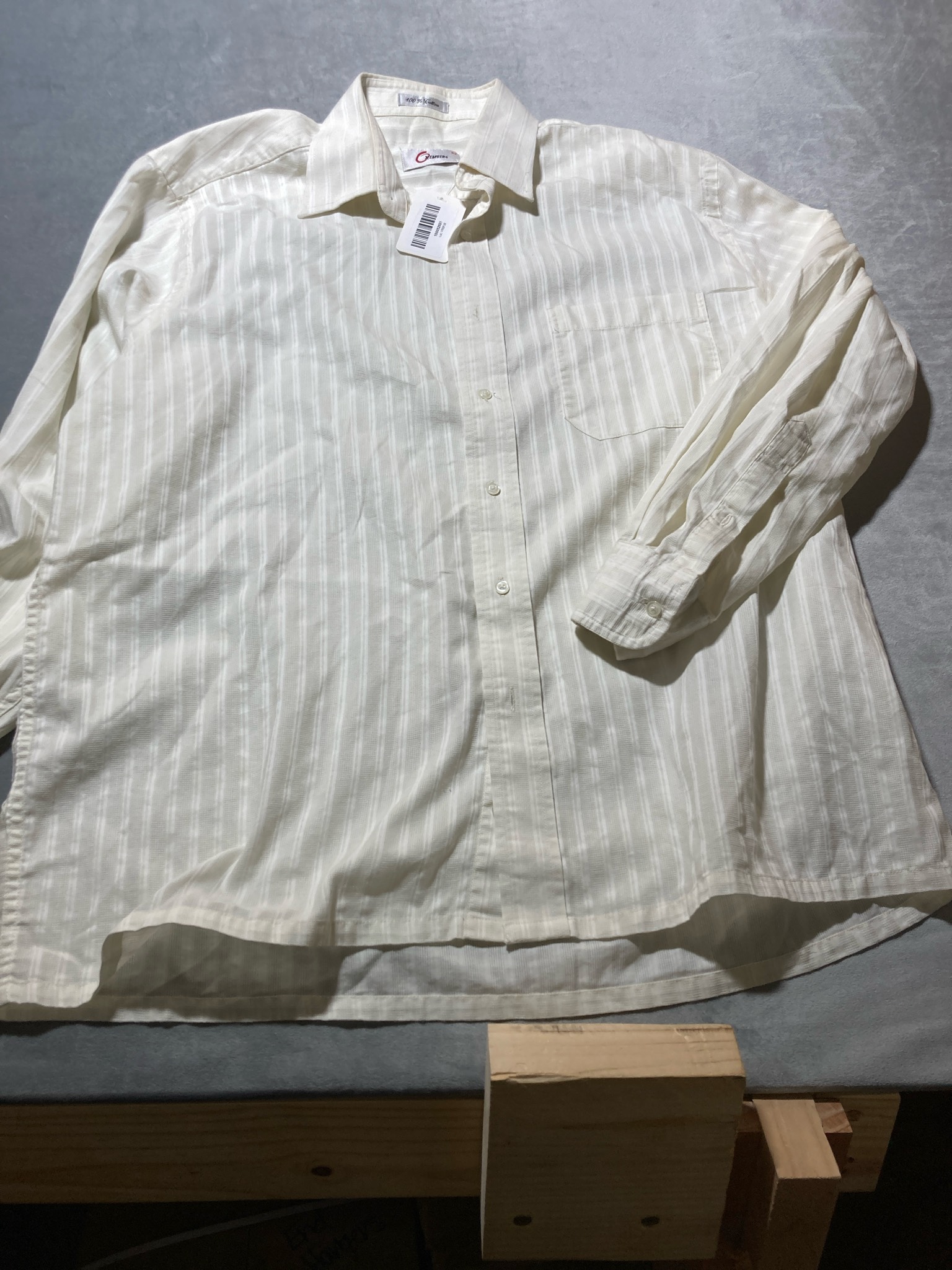 Oxemberg off white cotton button up shirt size 42
