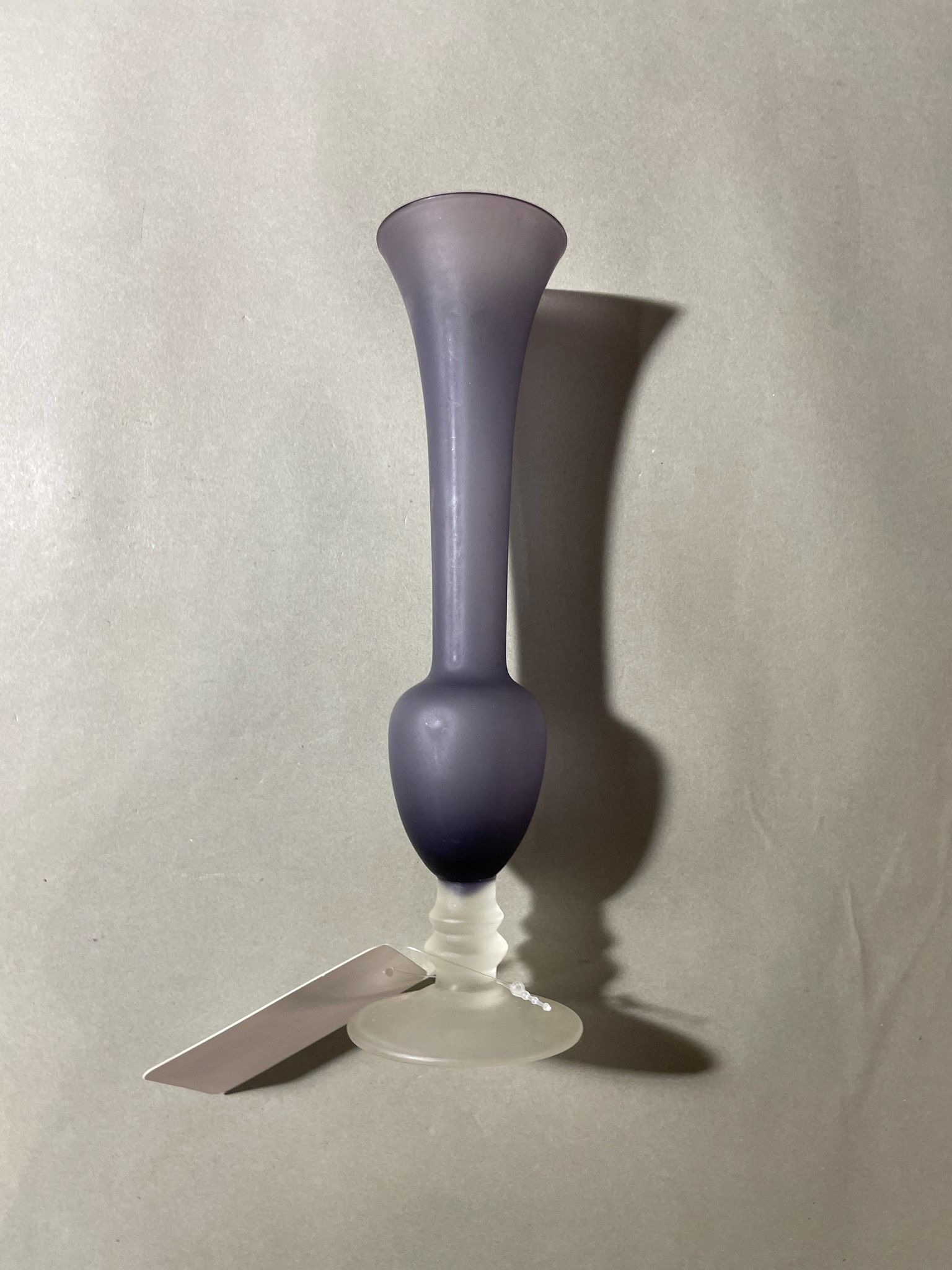 Lavender Frosted Glass Bud Vase