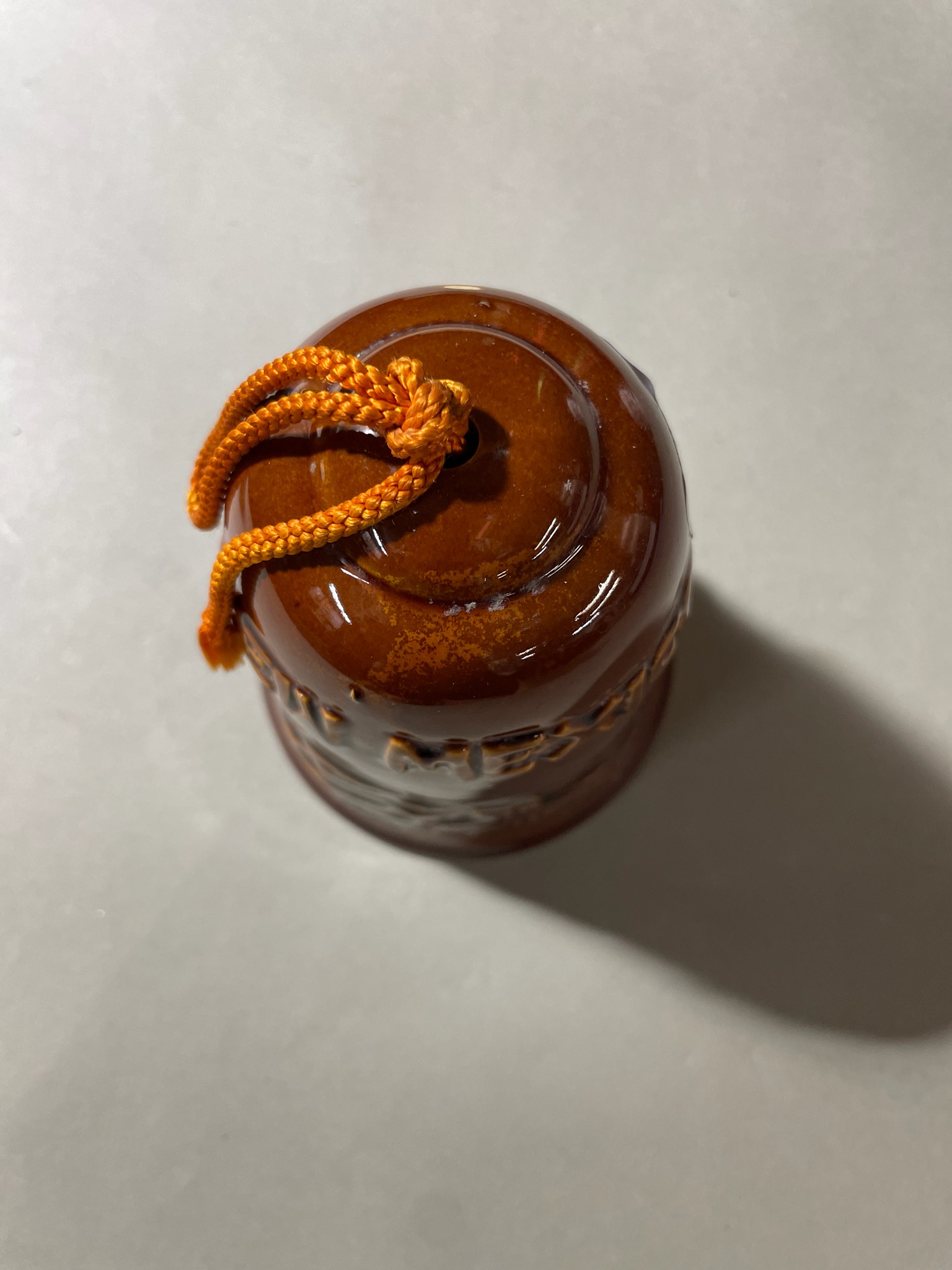 Brown Glazed Ceramic Hanging Bell