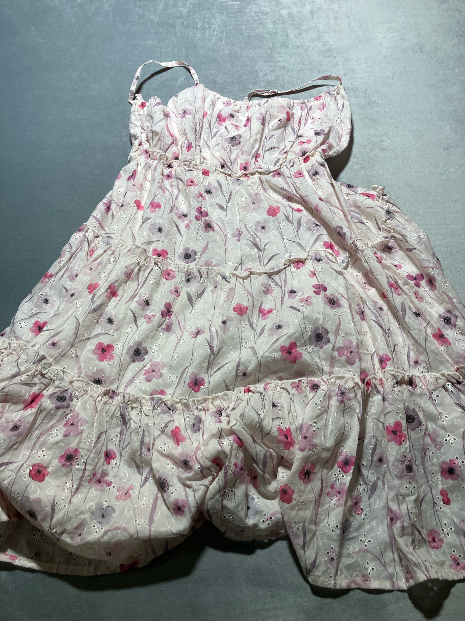 Light Pink Floral Eyelet Sundress