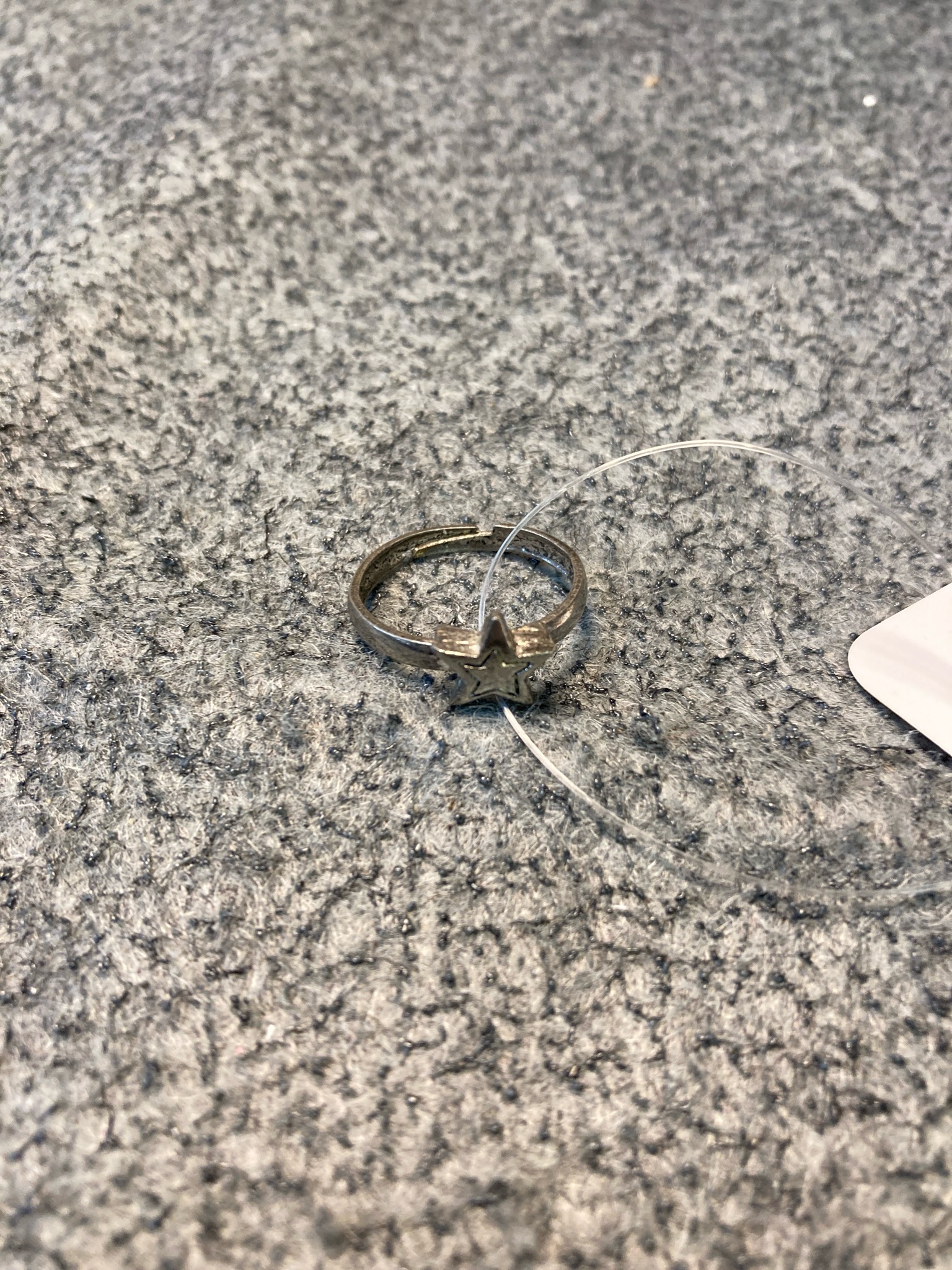 Silver Tone Star Ring