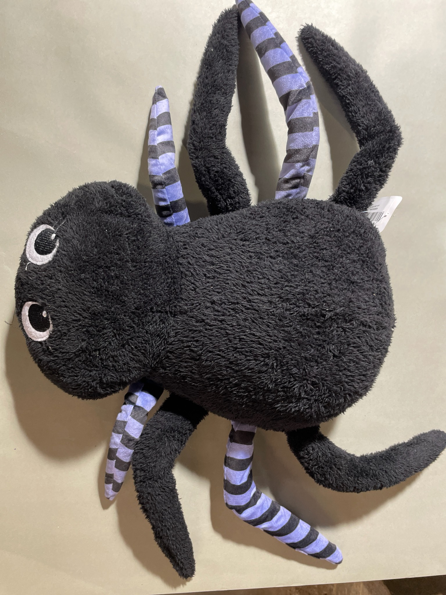 Black Plush Spider Dog Toy